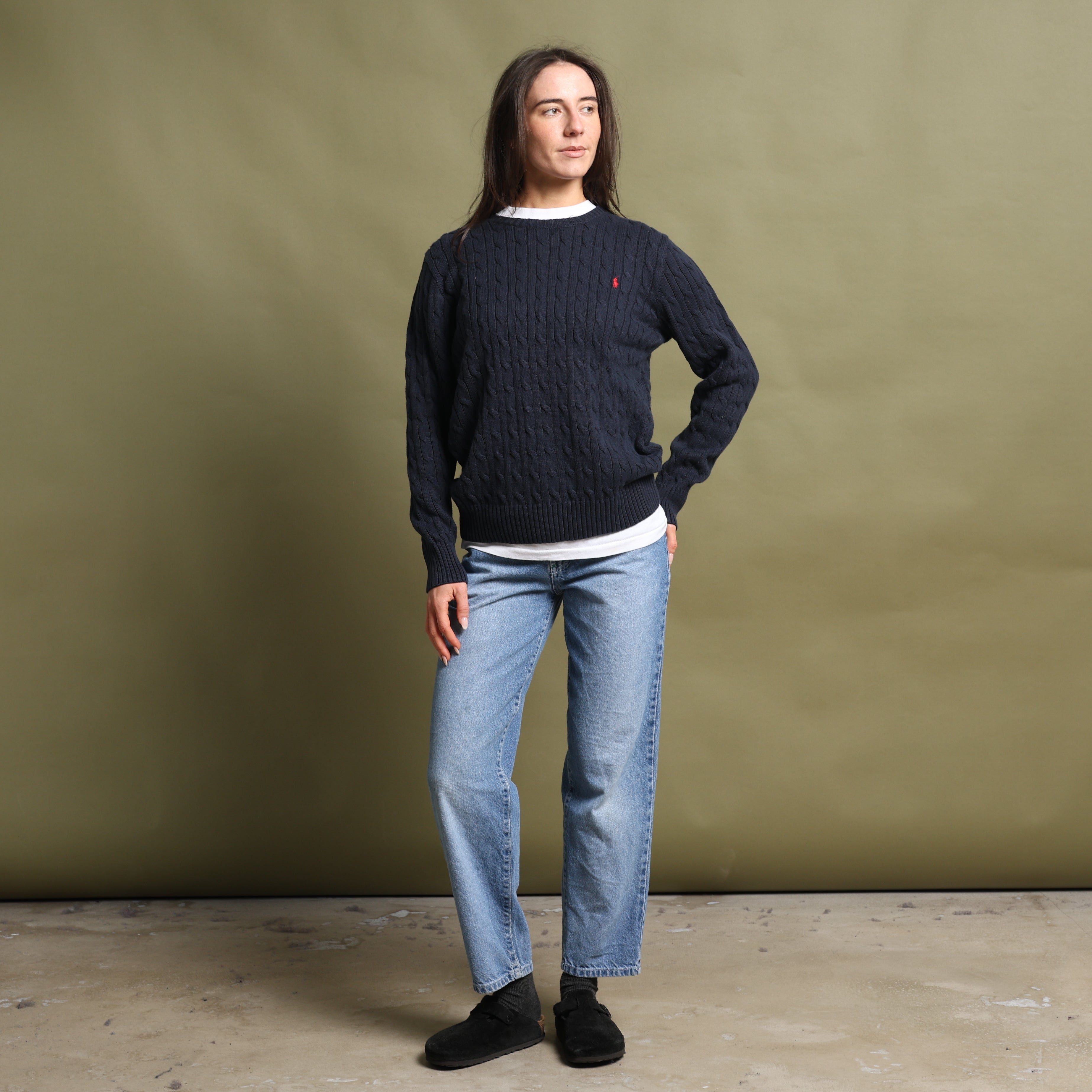 Vintage Polo Ralph Lauren Jumper XL Navy Blue Cotton