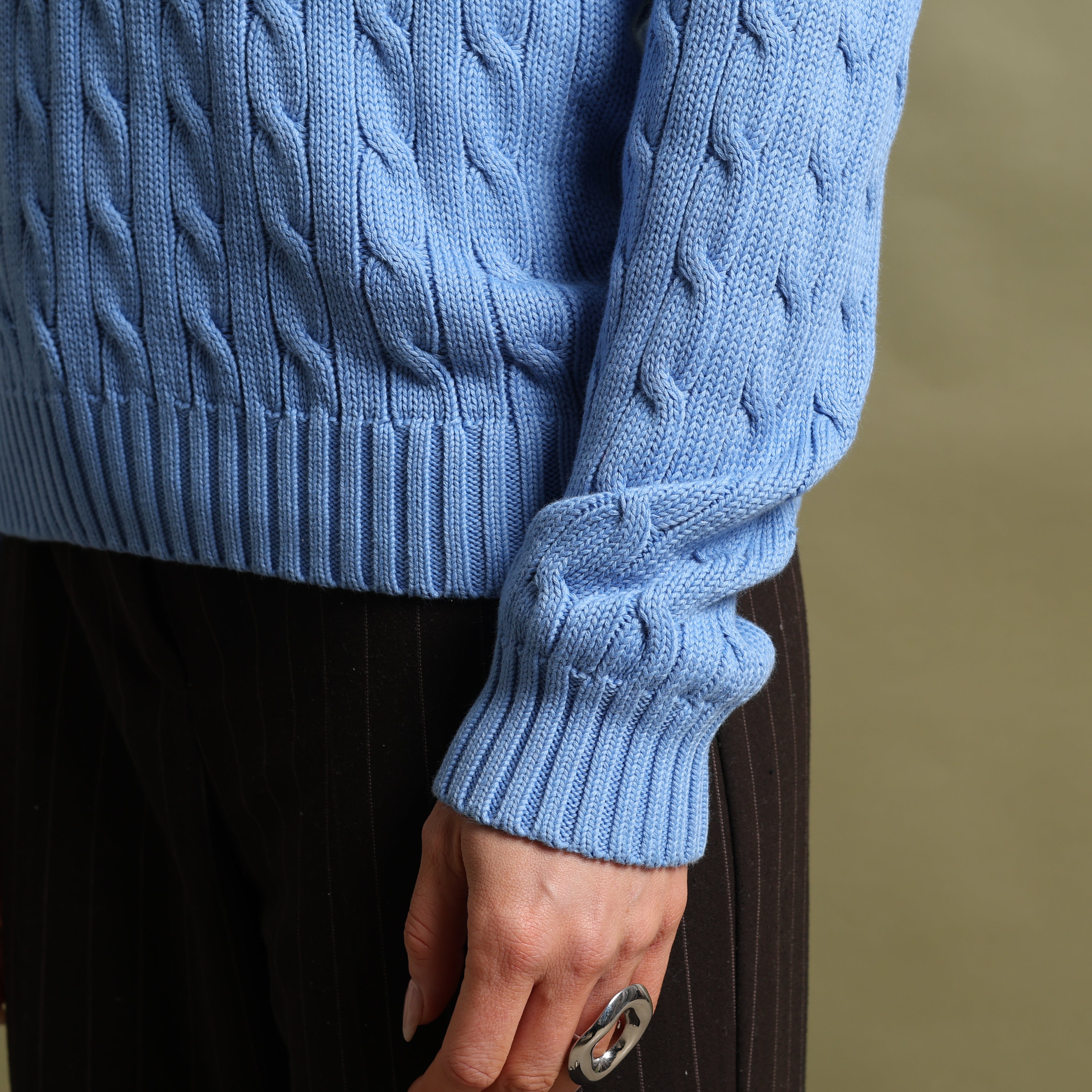 Vintage Polo Ralph Lauren Jumper L Blue Cotton