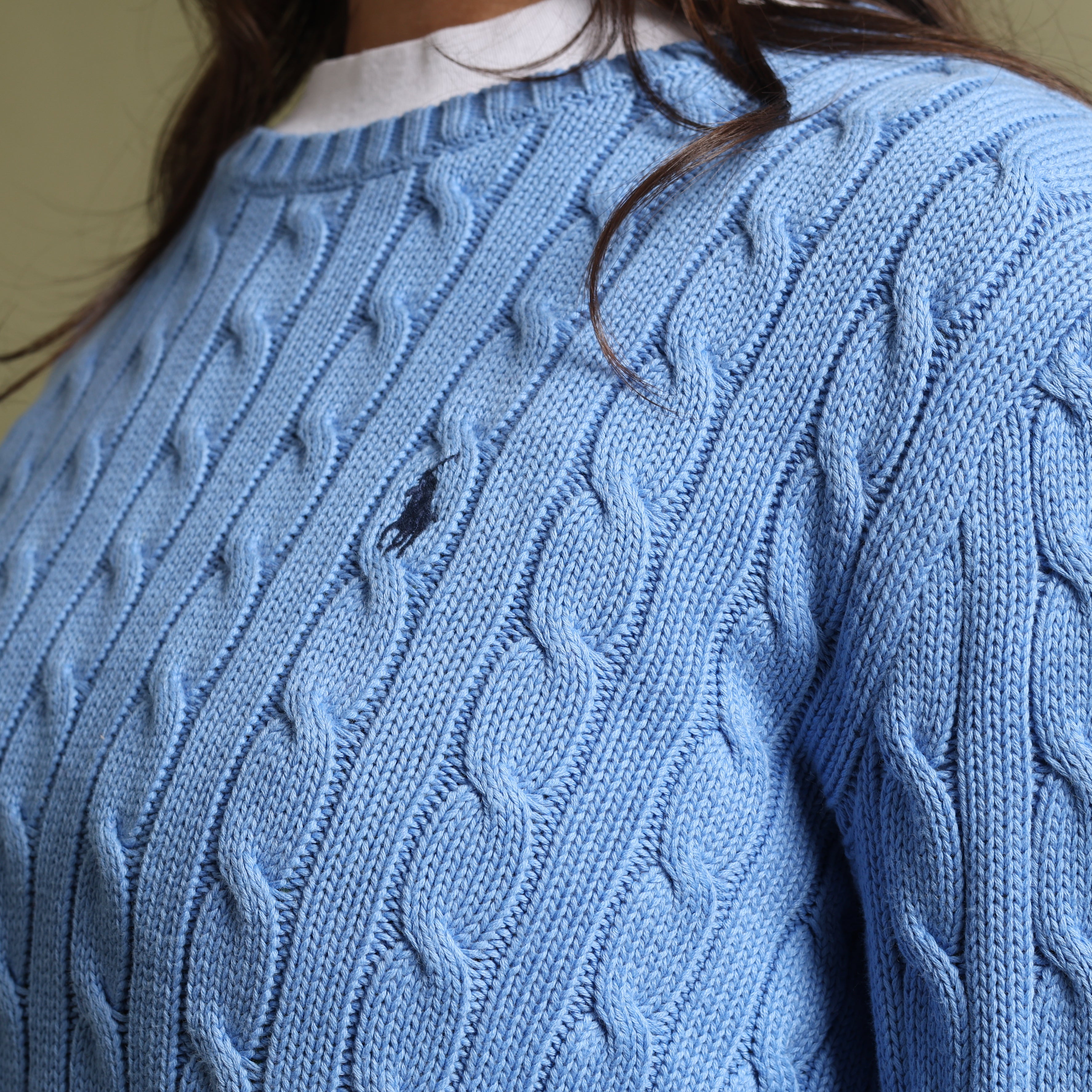 Vintage Polo Ralph Lauren Jumper L Blue Cotton