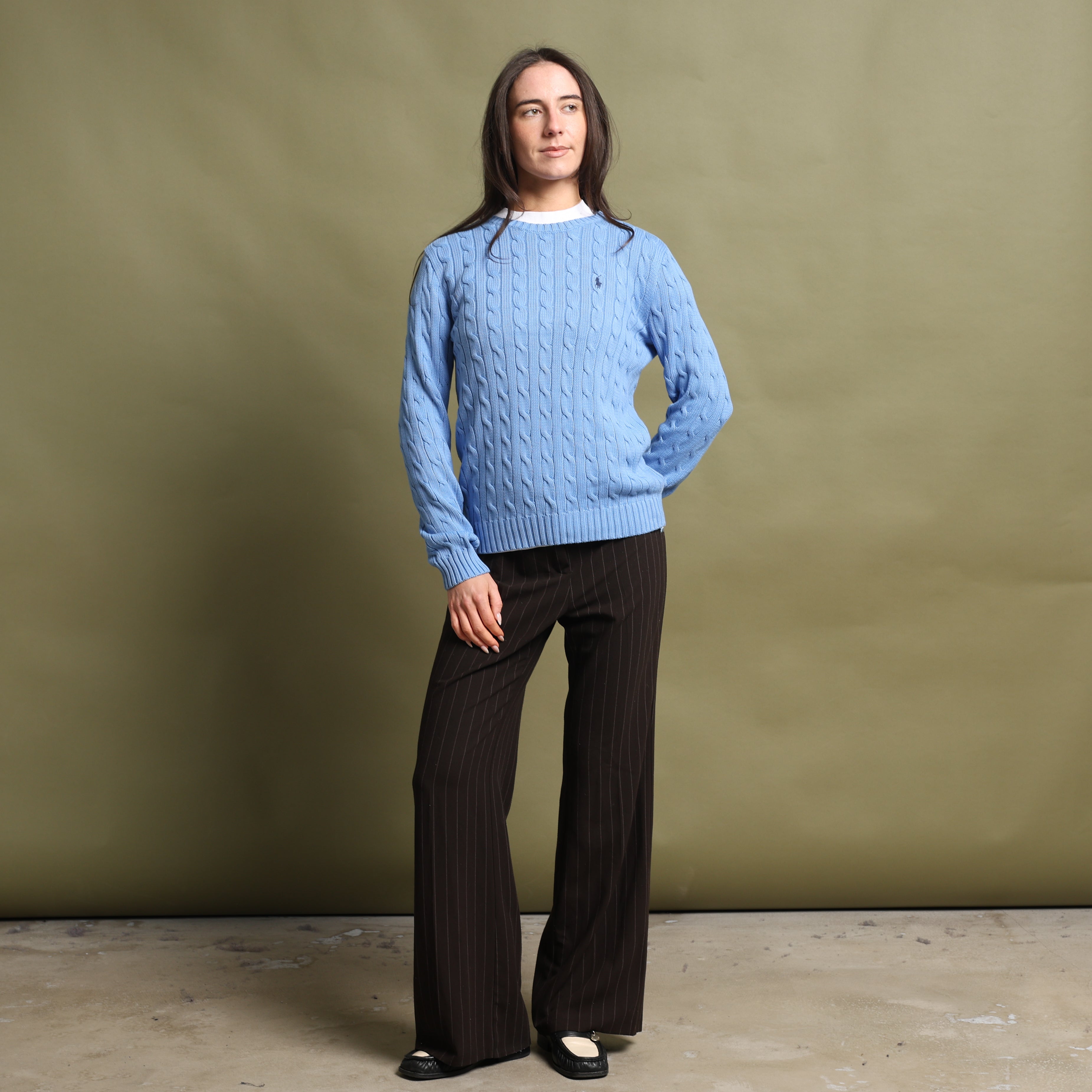 Vintage Polo Ralph Lauren Jumper L Blue Cotton