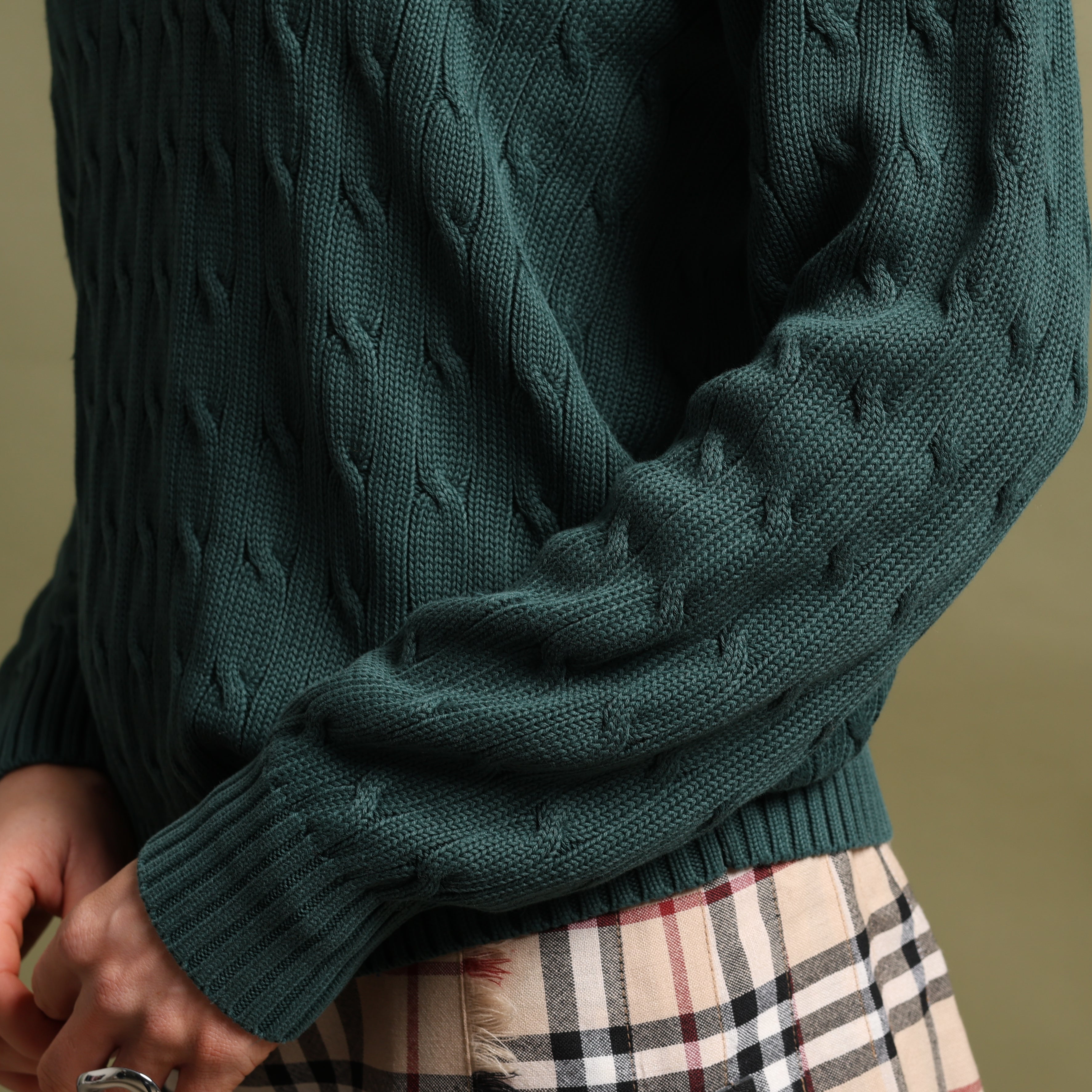 Vintage Polo Ralph Lauren Jumper M Green Cotton