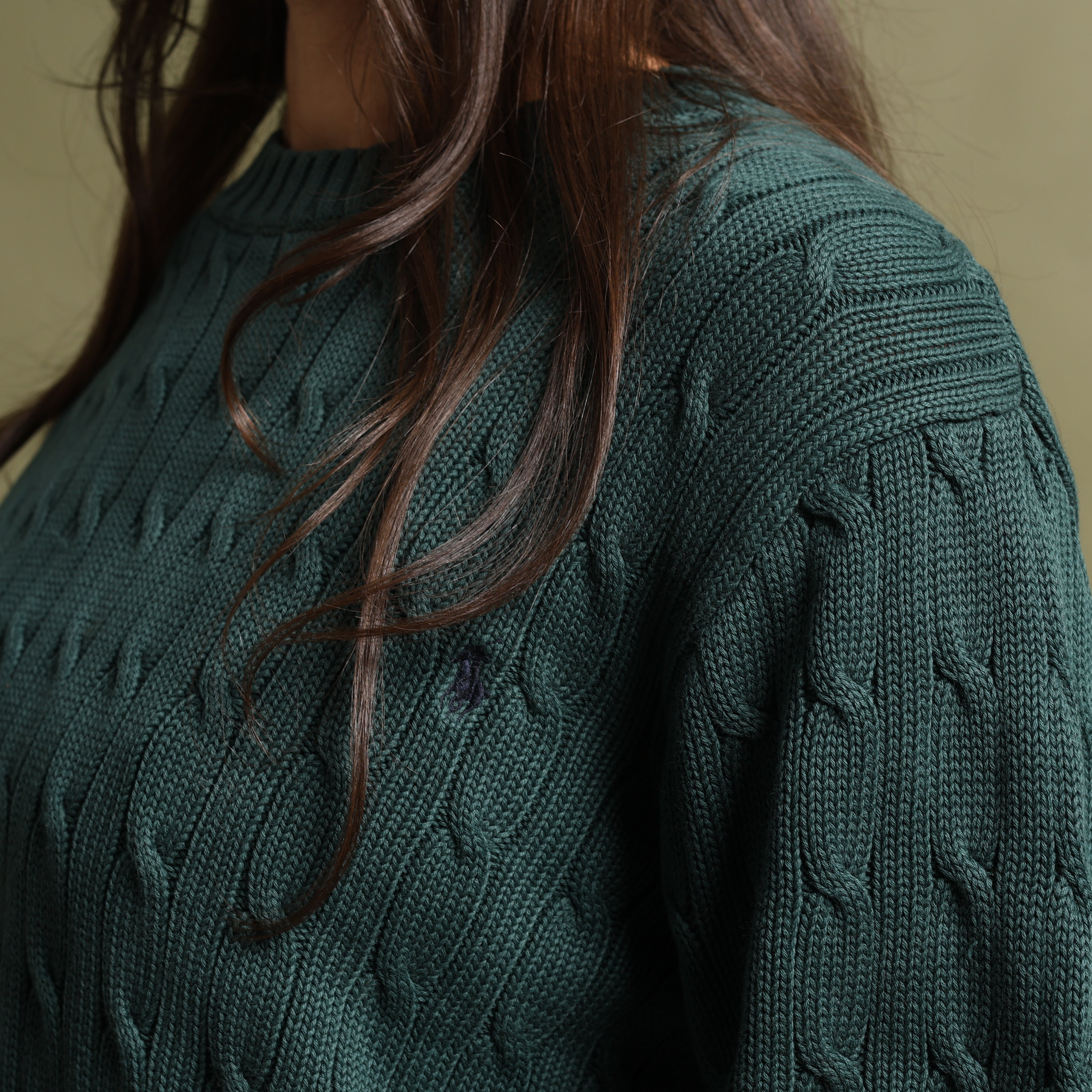 Vintage Polo Ralph Lauren Jumper M Green Cotton