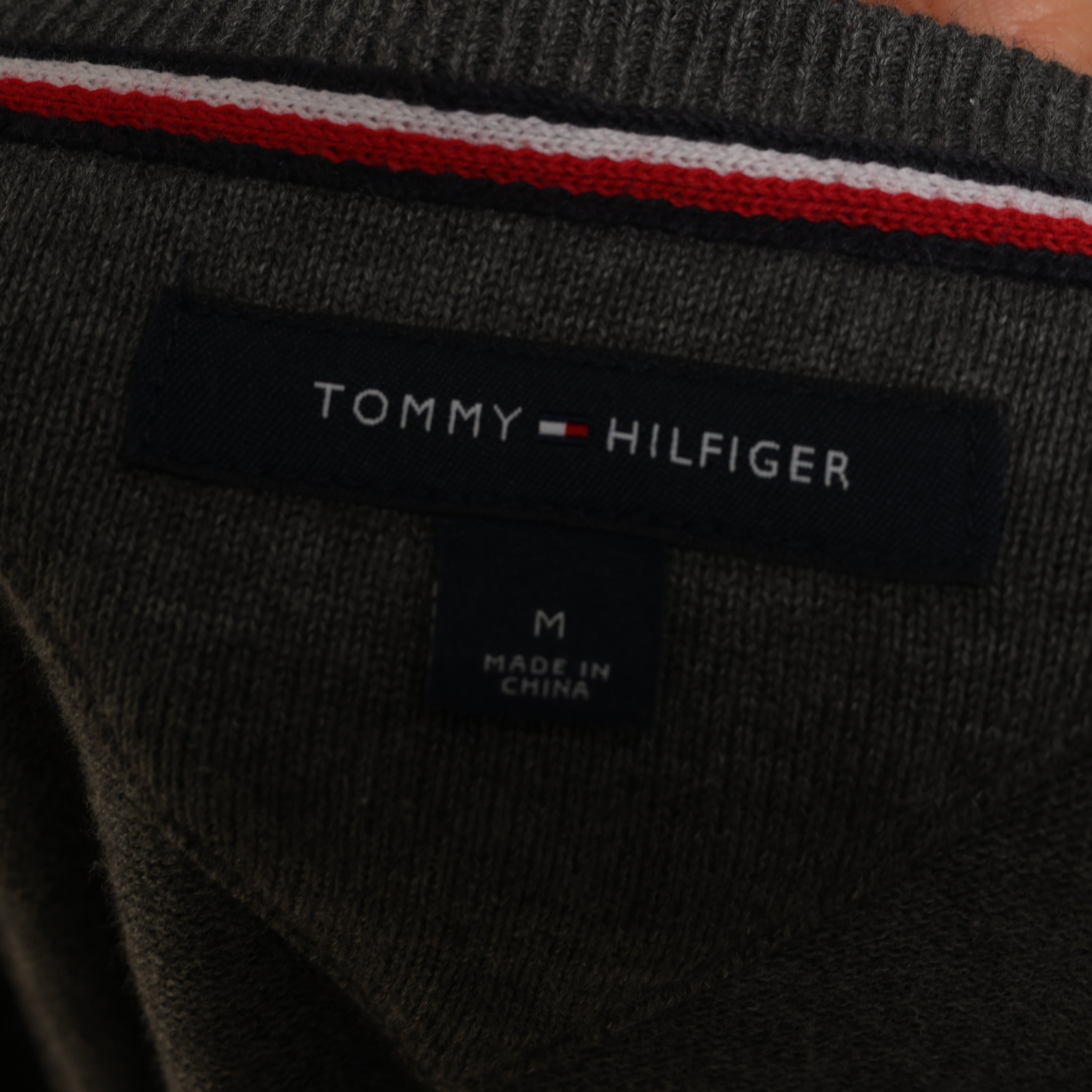 Vintage Tommy Hilfiger Jumper  L Grey Cotton