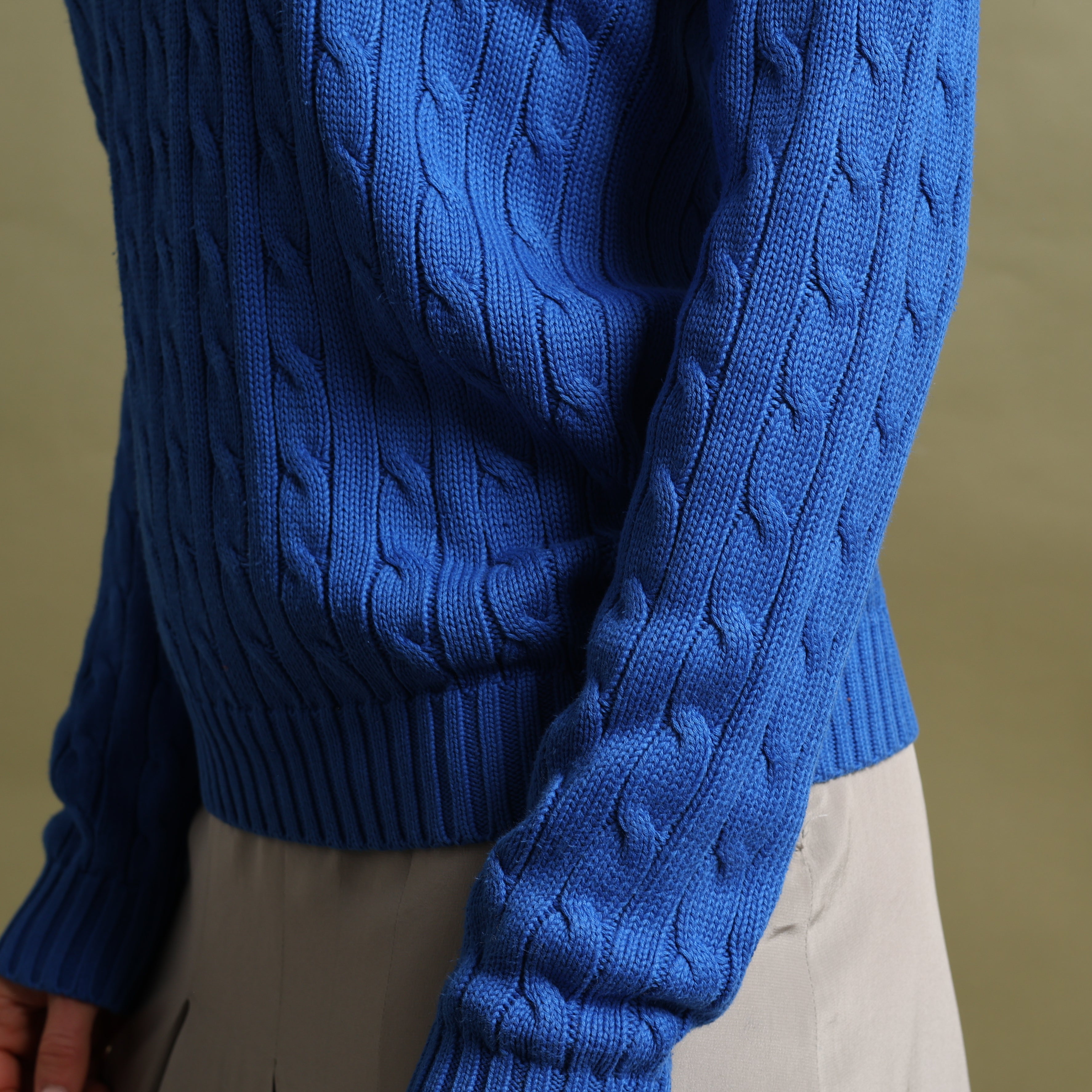 Vintage Ralph Lauren Jumper M Blue Cotton