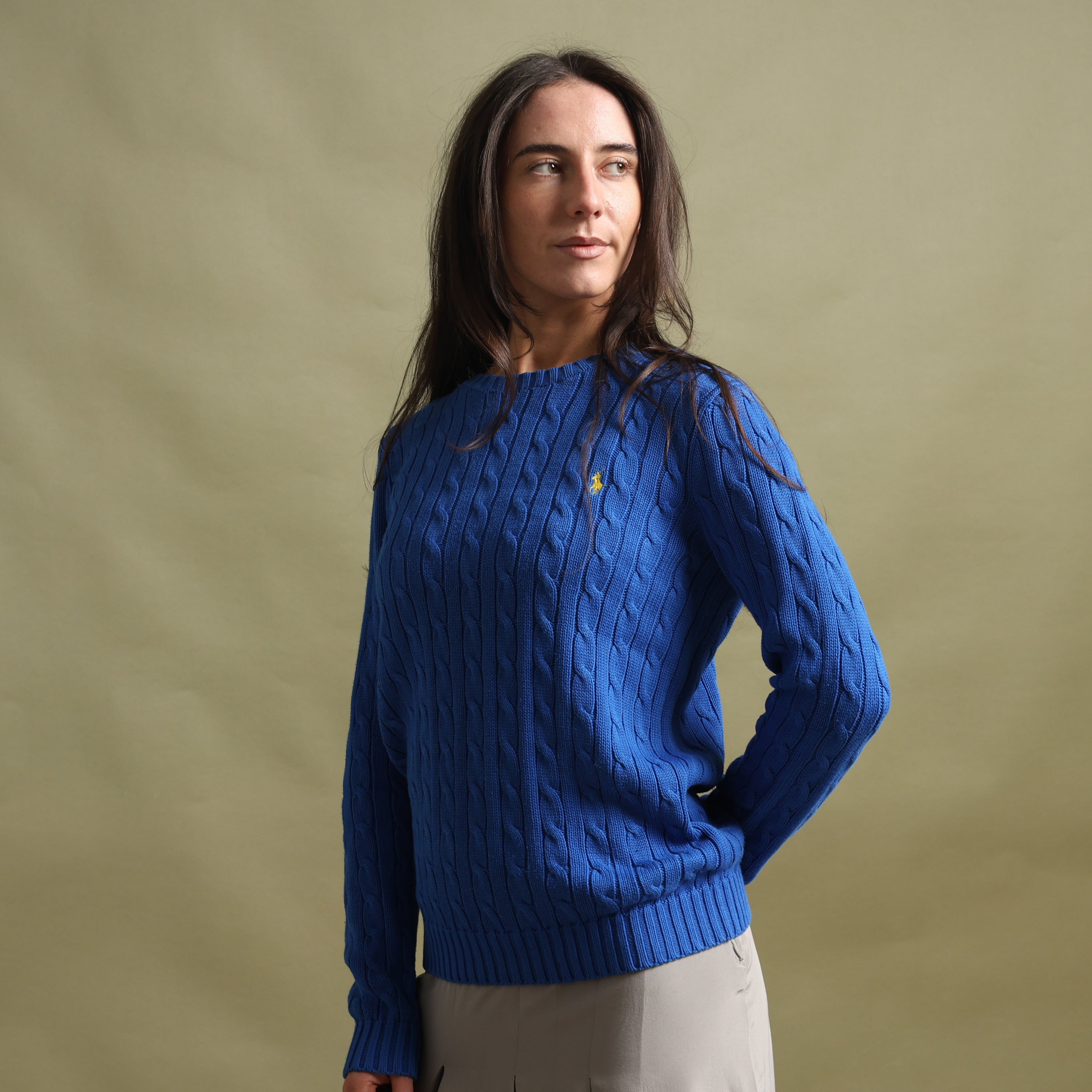 Vintage Ralph Lauren Jumper M Blue Cotton