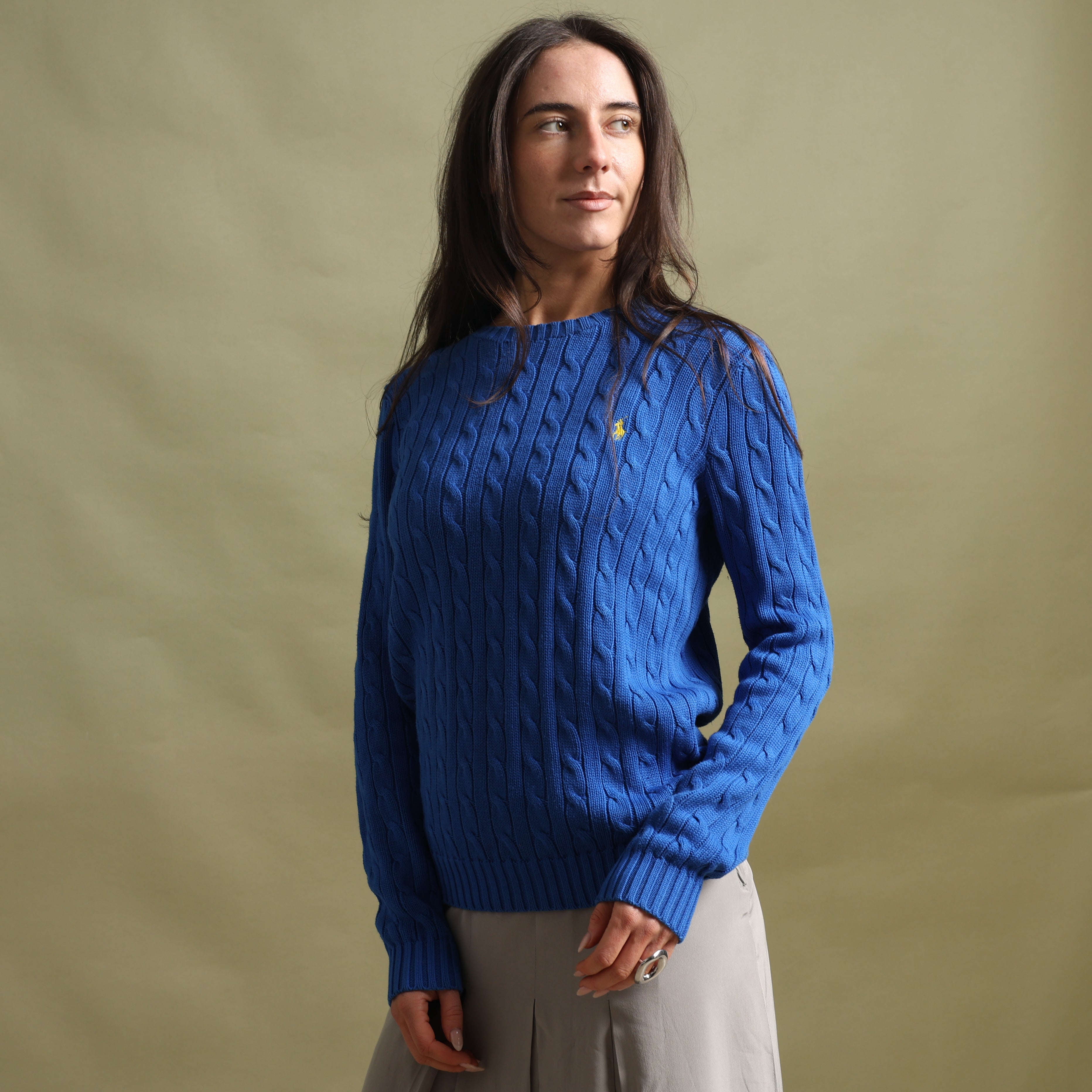 Vintage Ralph Lauren Jumper M Blue Cotton