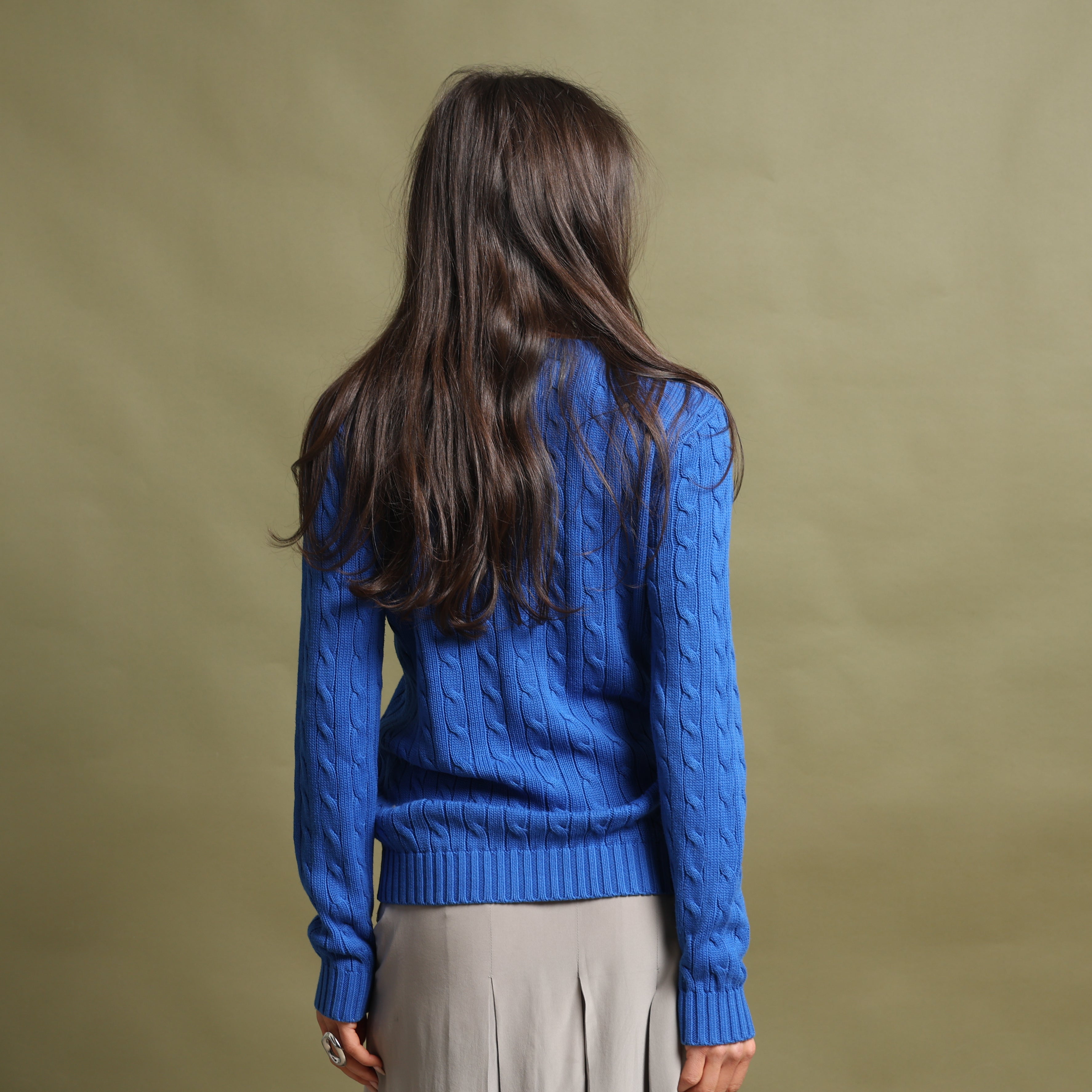 Vintage Ralph Lauren Jumper M Blue Cotton