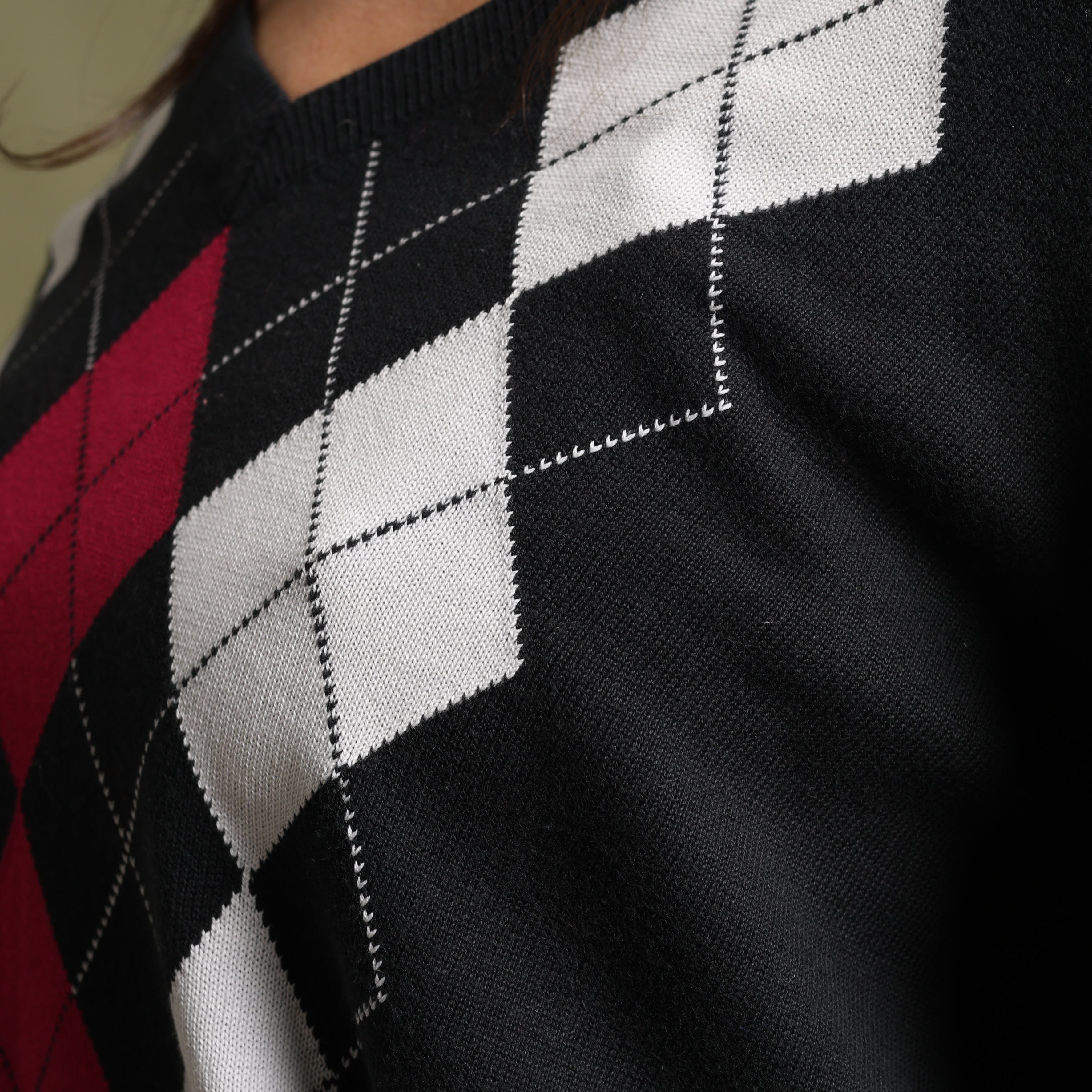 Vintage Tommy Hilfiger V-Neck Jumper  XL Black Cotton
