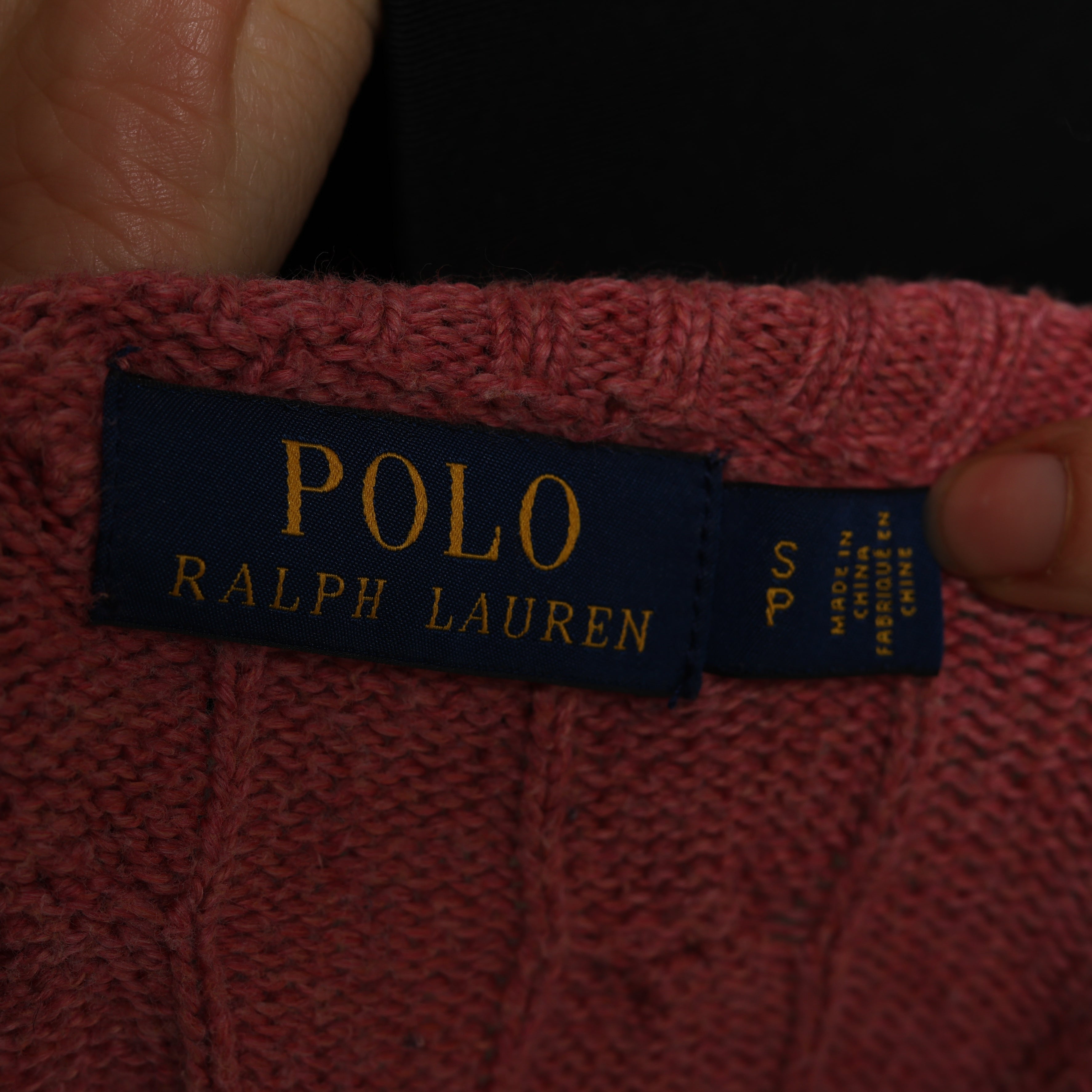 Vintage Polo Ralph Lauren Jumper M Pink Cotton