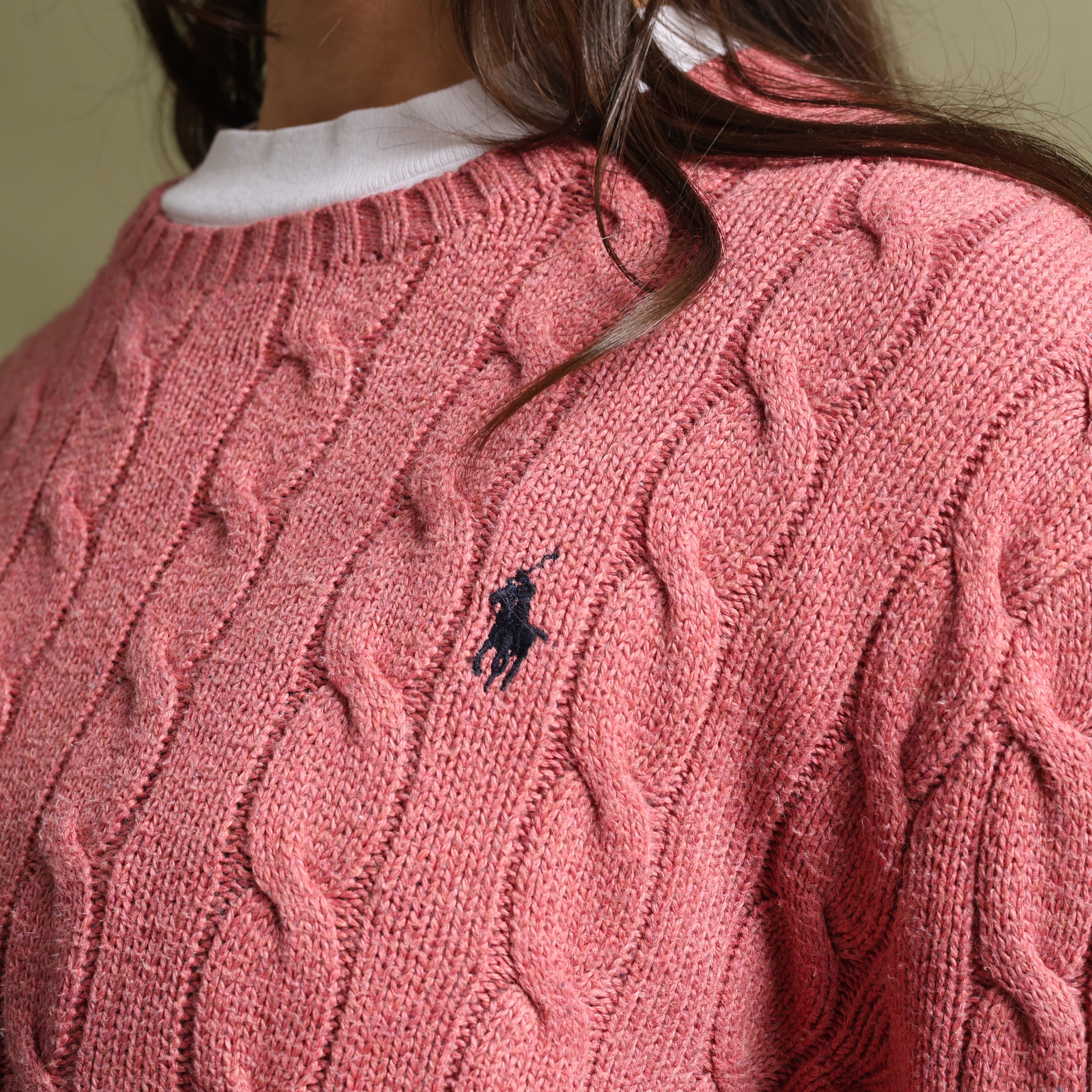 Vintage Polo Ralph Lauren Jumper M Pink Cotton