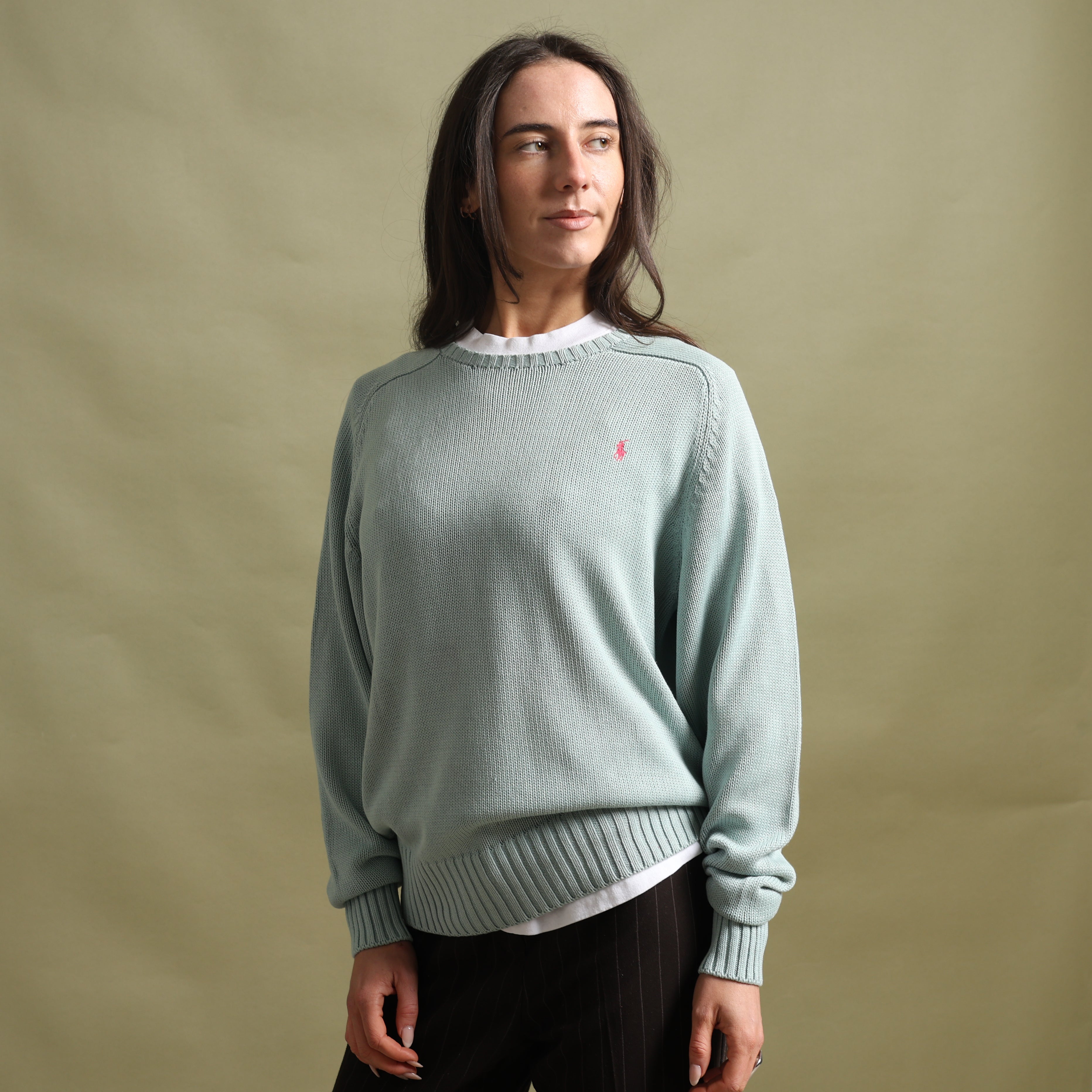 Vintage Polo Ralph Lauren Jumper M Baby Blue Cotton