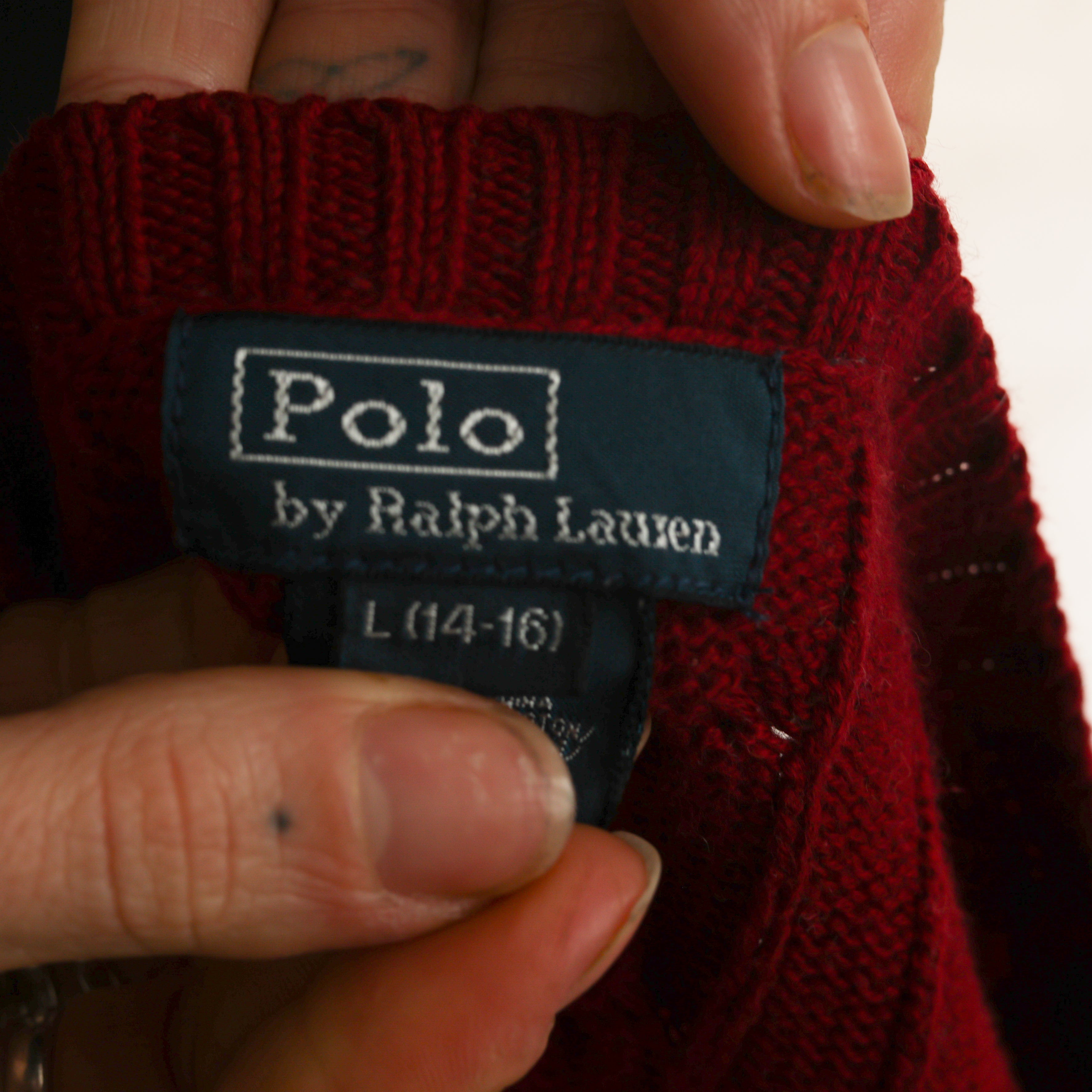Vintage Polo Ralph Lauren Jumper S Red Cotton