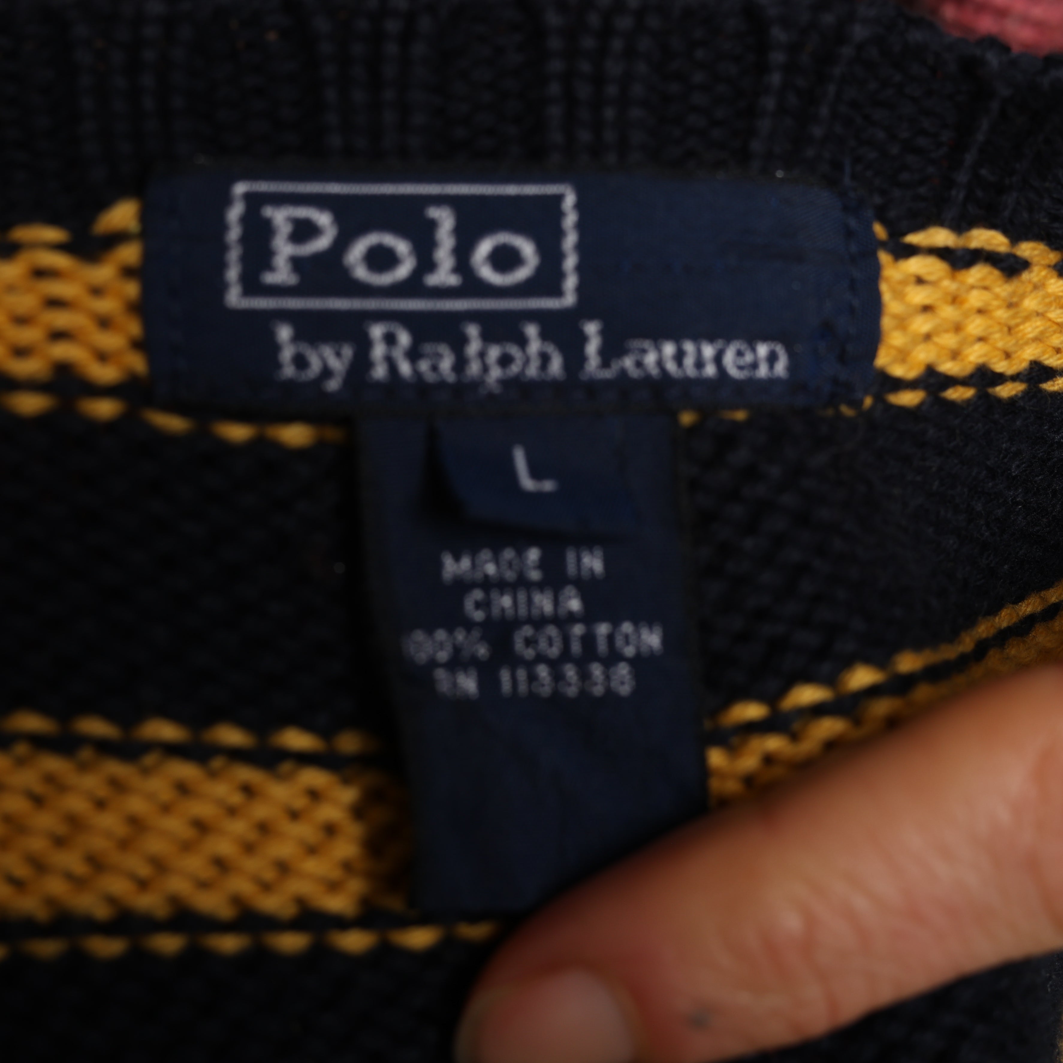 Vintage Polo Ralph Lauren Jumper M Navy Blue Cotton