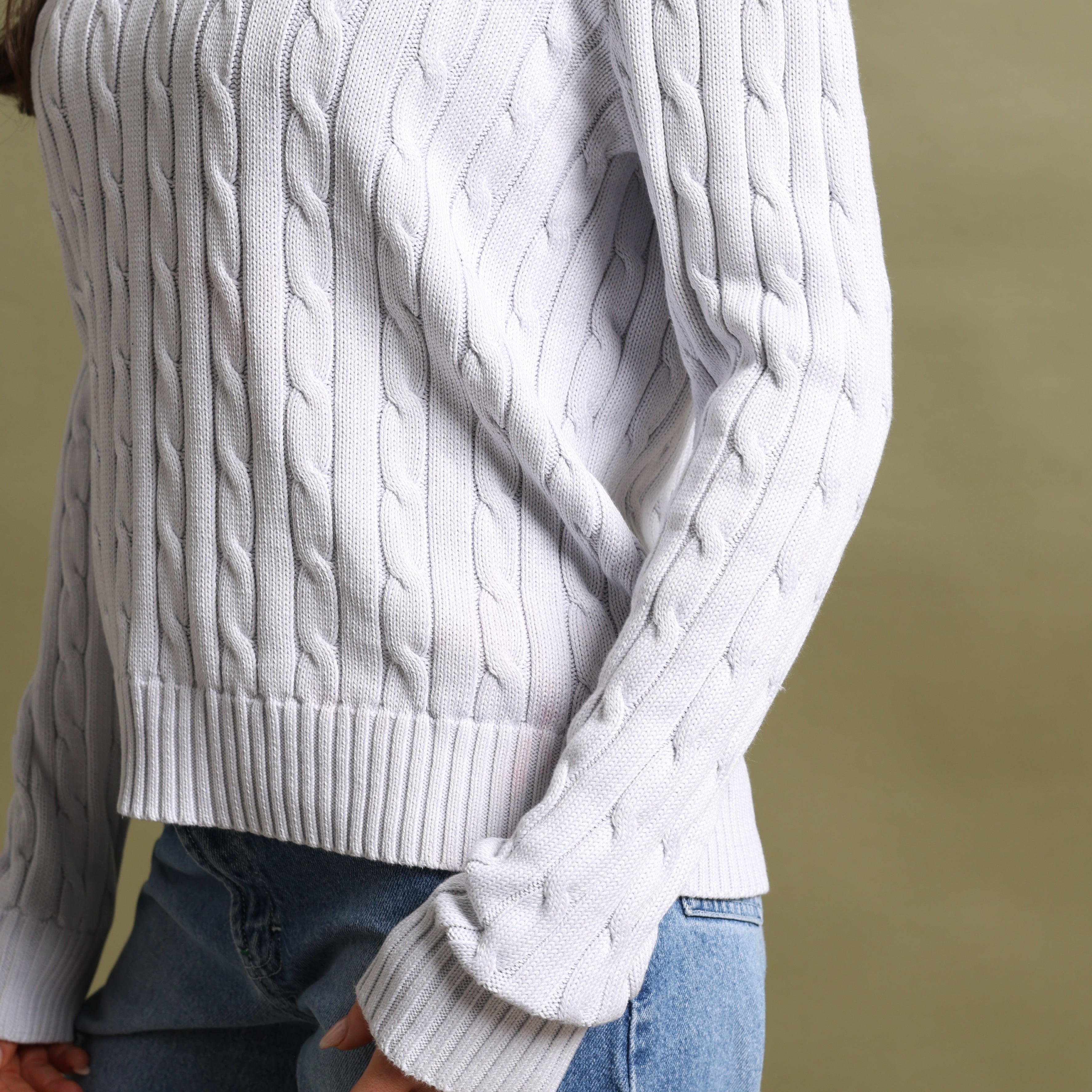 Vintage Polo Ralph Lauren Jumper L White Cotton
