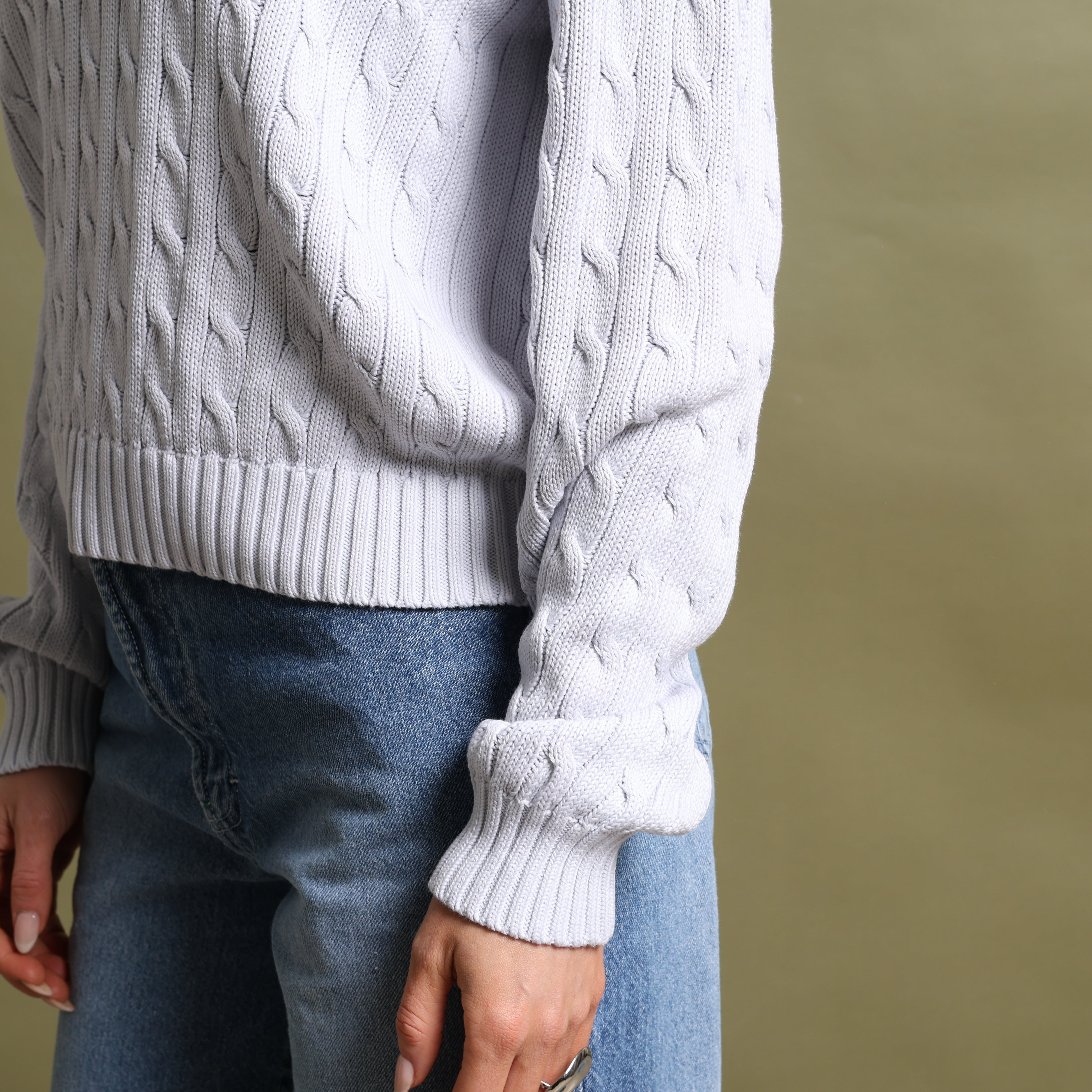 Vintage Polo Ralph Lauren Jumper L White Cotton
