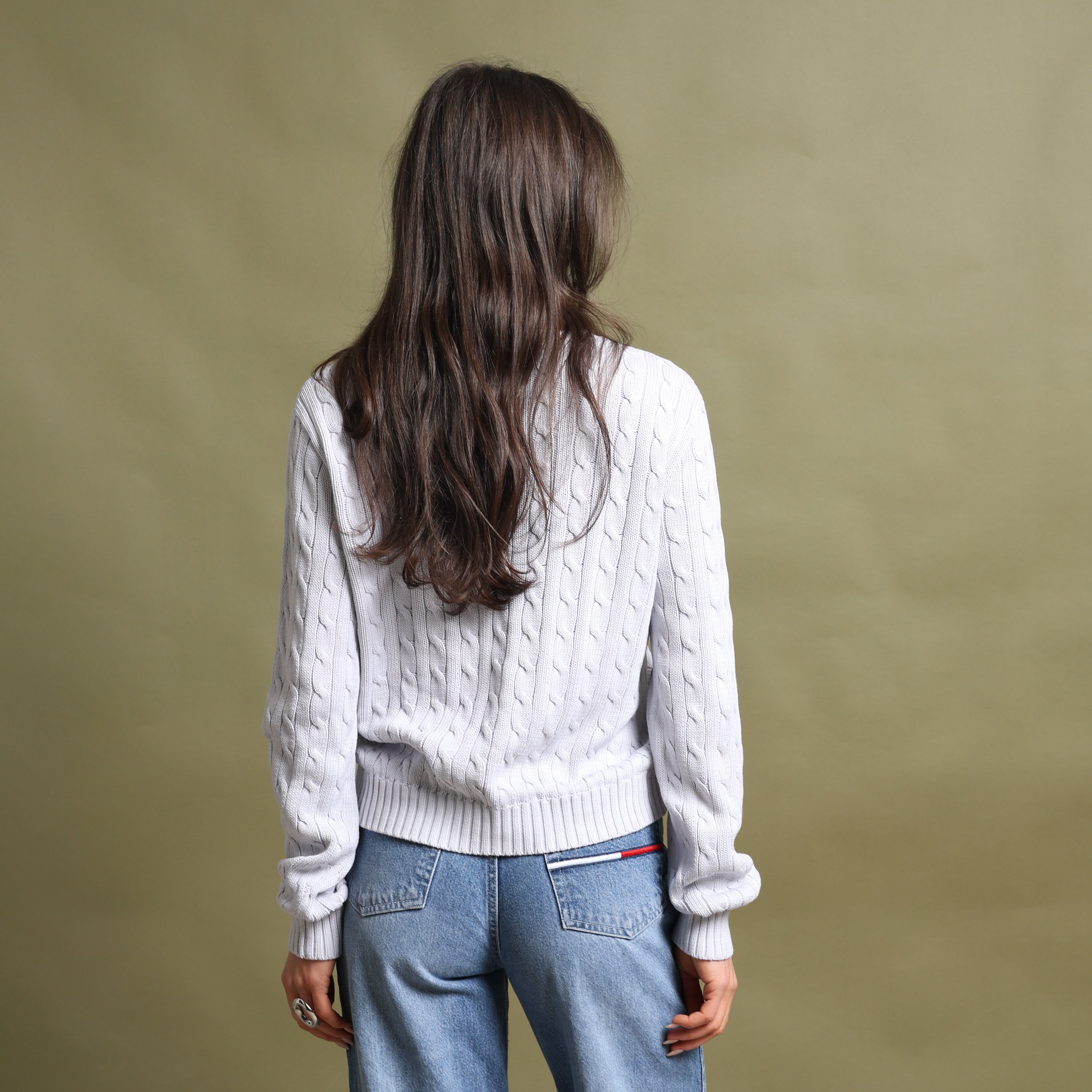 Vintage Polo Ralph Lauren Jumper L White Cotton