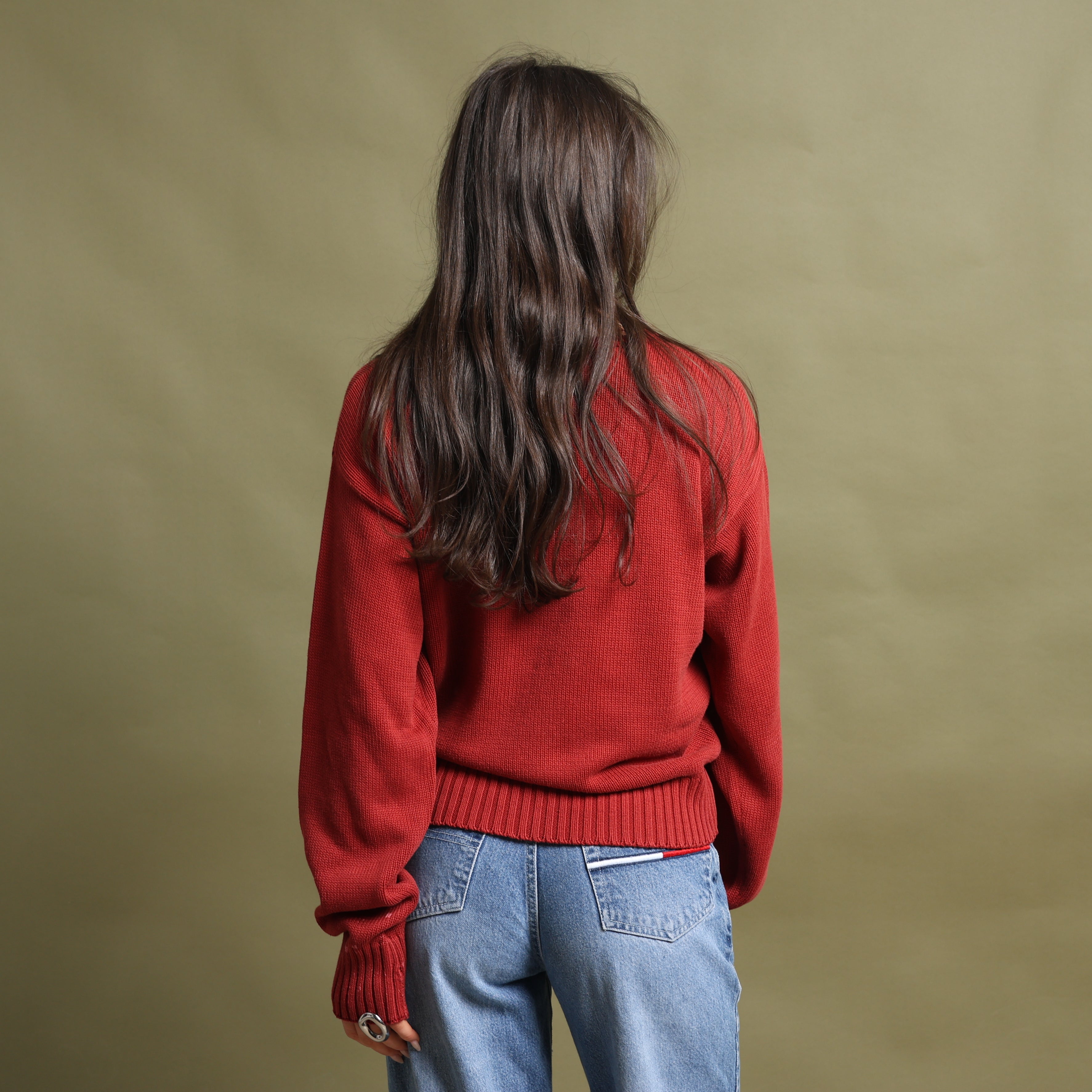 Vintage Polo Ralph Lauren Jumper L Red Cotton