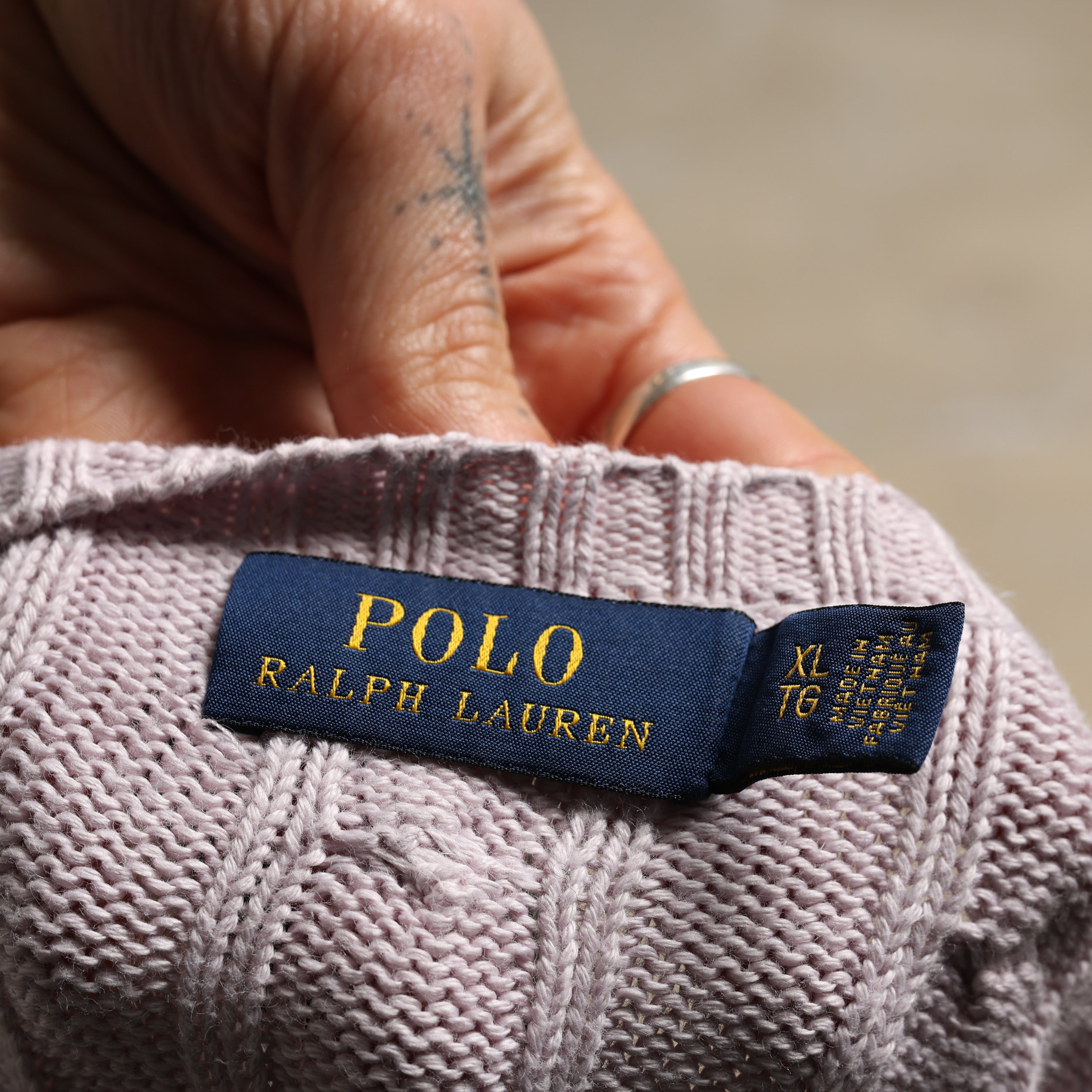 Vintage Polo Ralph Lauren Jumper XL Pink Cotton
