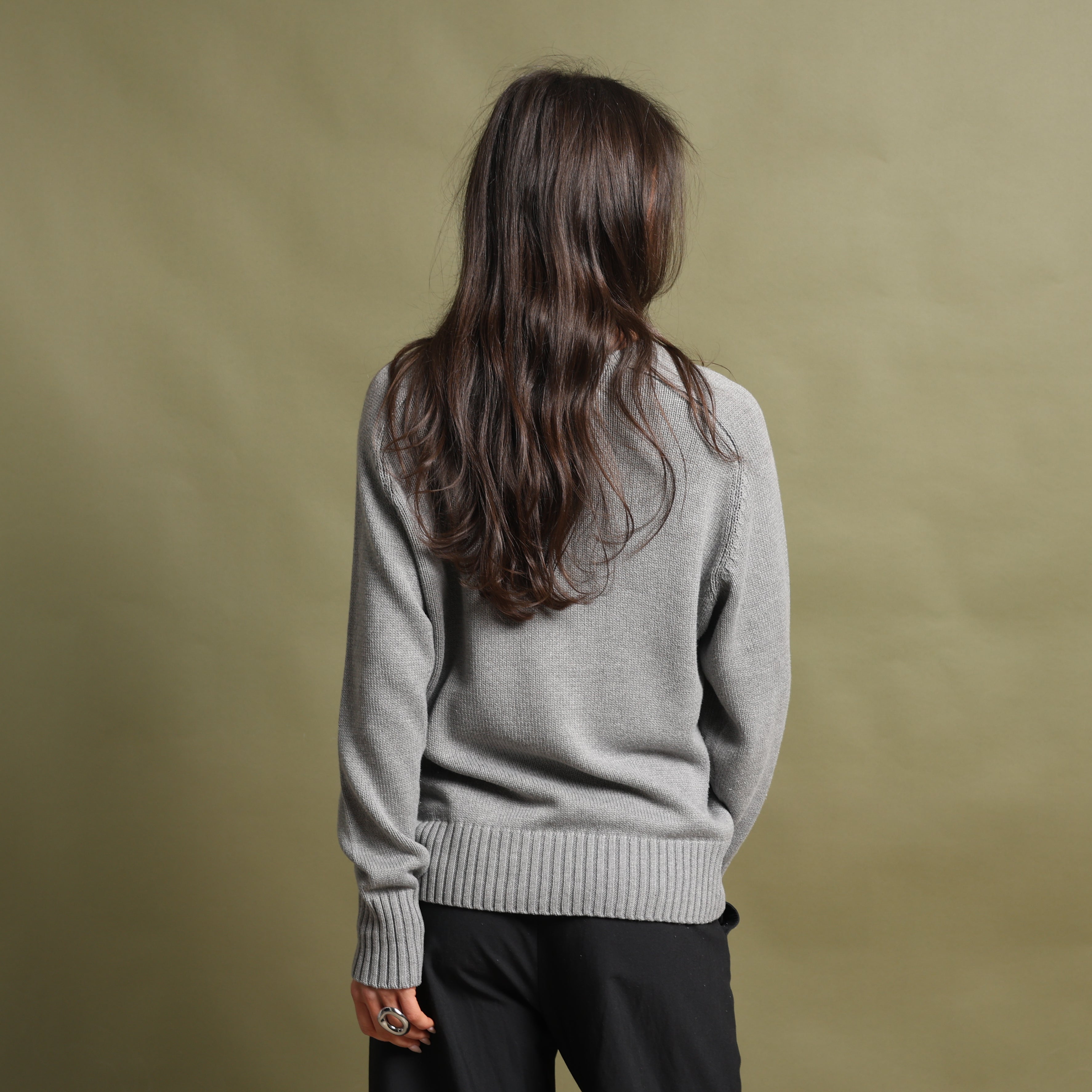 Vintage Polo Ralph Lauren Jumper L Grey Cotton