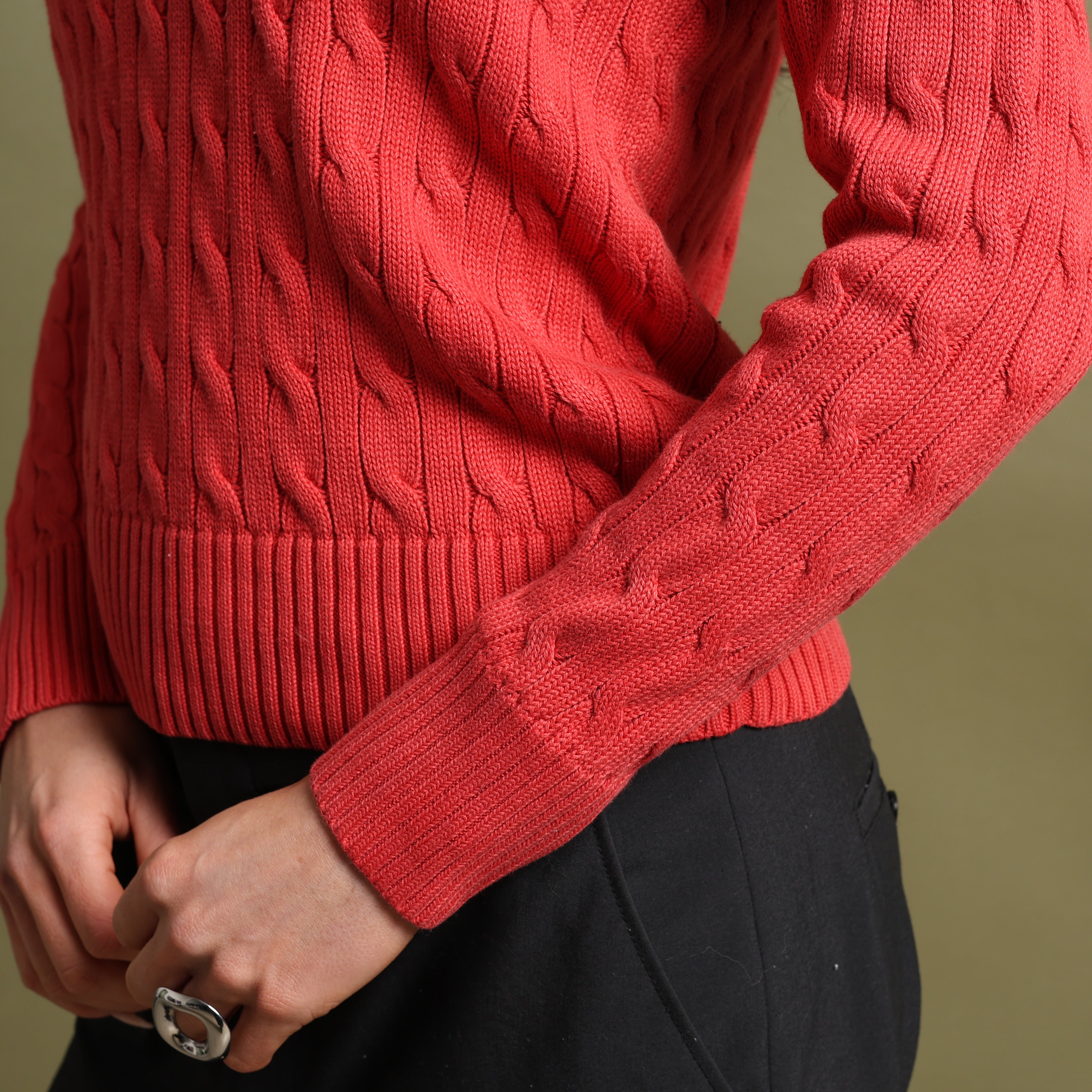 Vintage Polo Ralph Lauren Jumper M Red Cotton