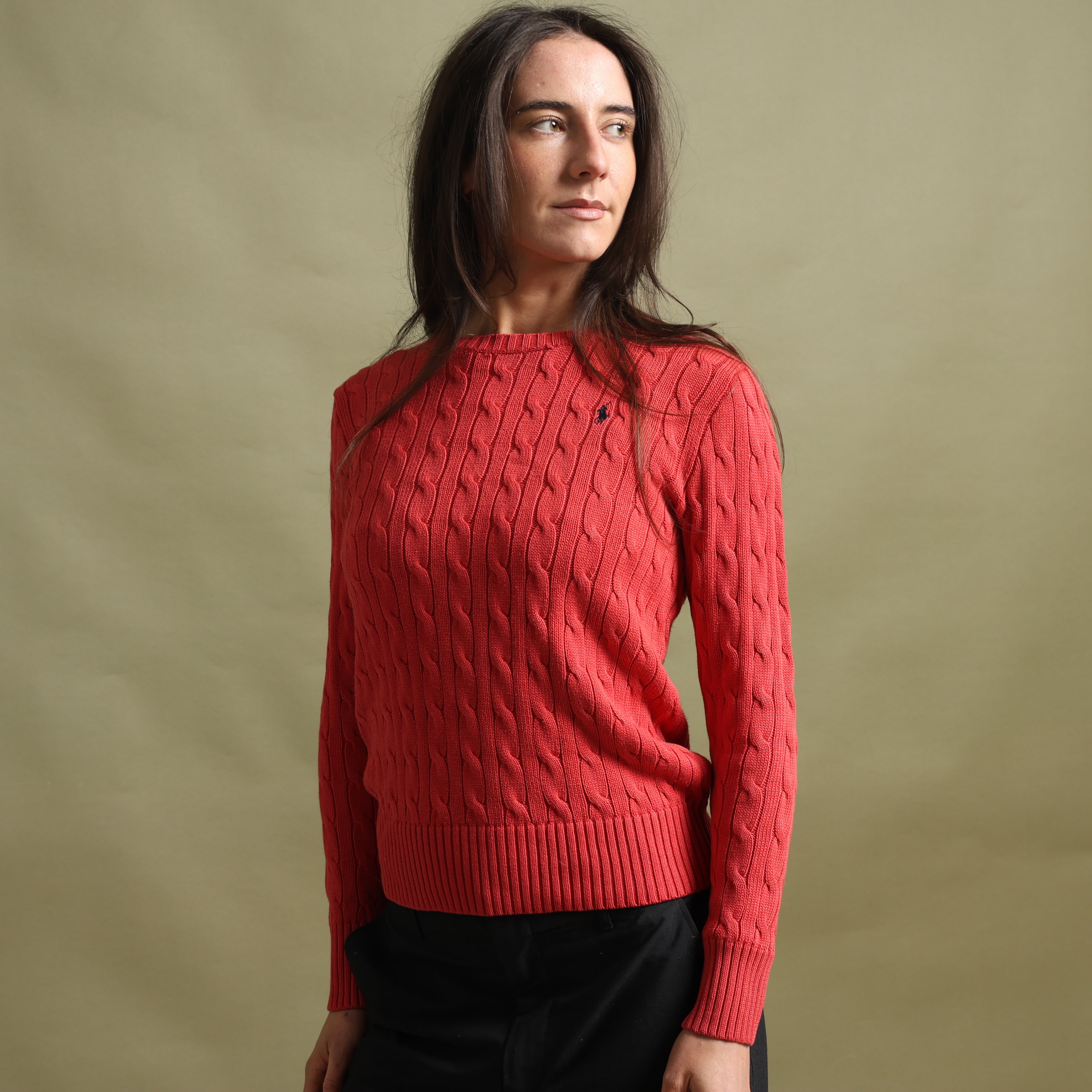 Vintage Polo Ralph Lauren Jumper M Red Cotton