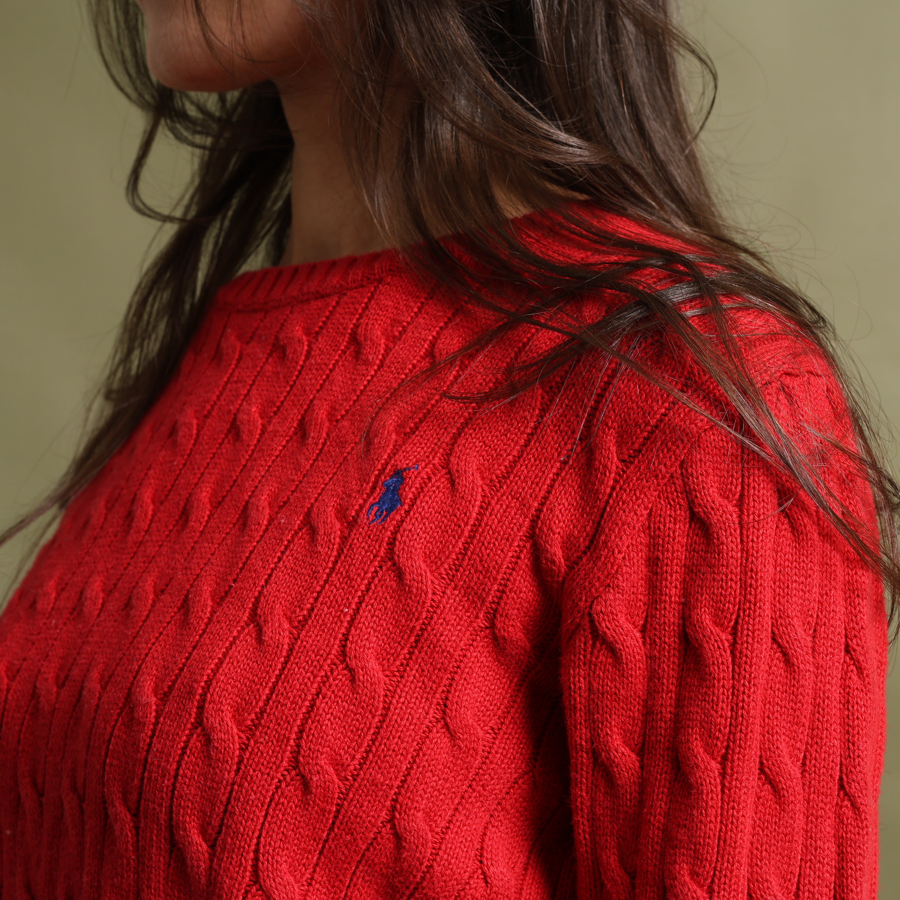 Vintage Polo Ralph Lauren Jumper L Red Cotton