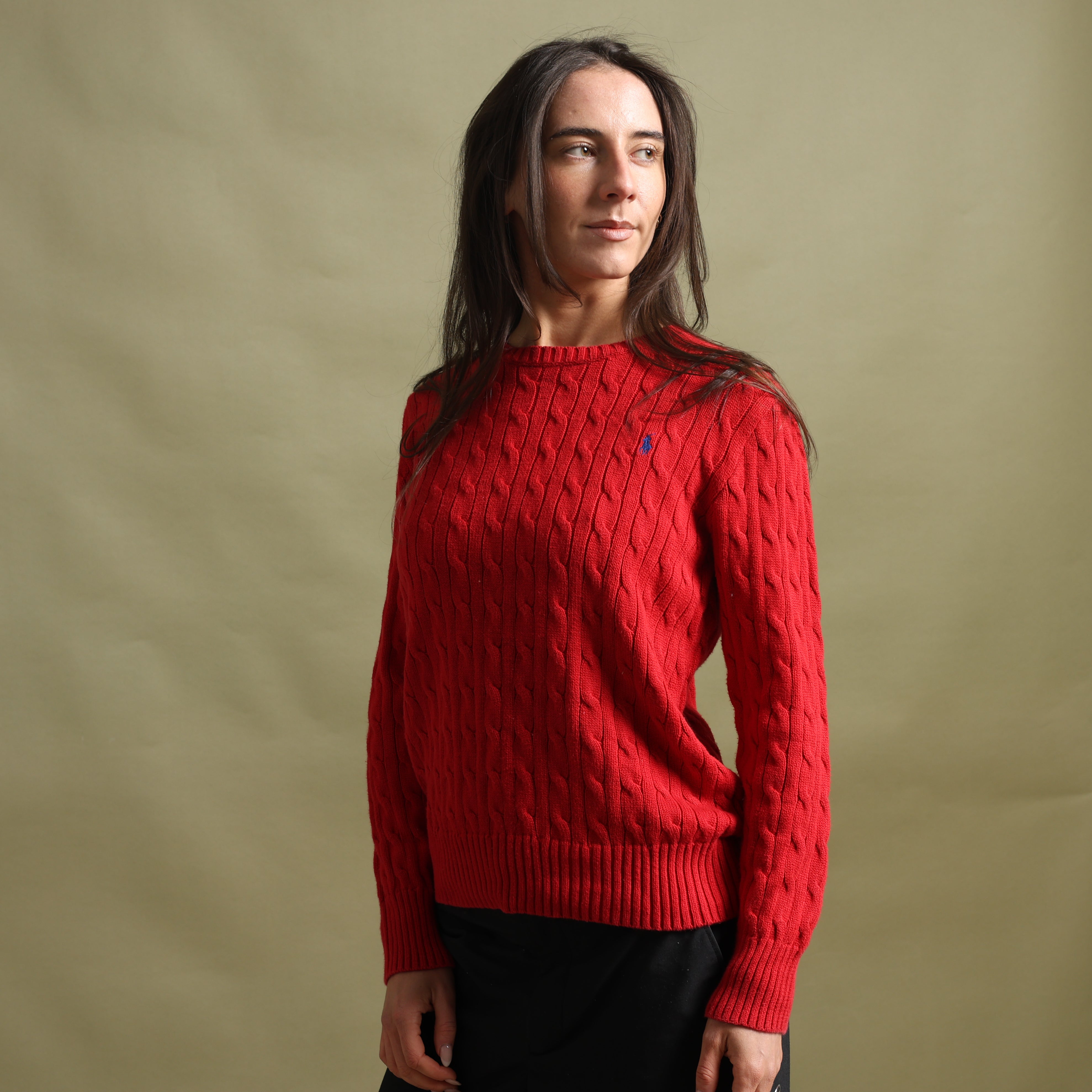 Vintage Polo Ralph Lauren Jumper L Red Cotton