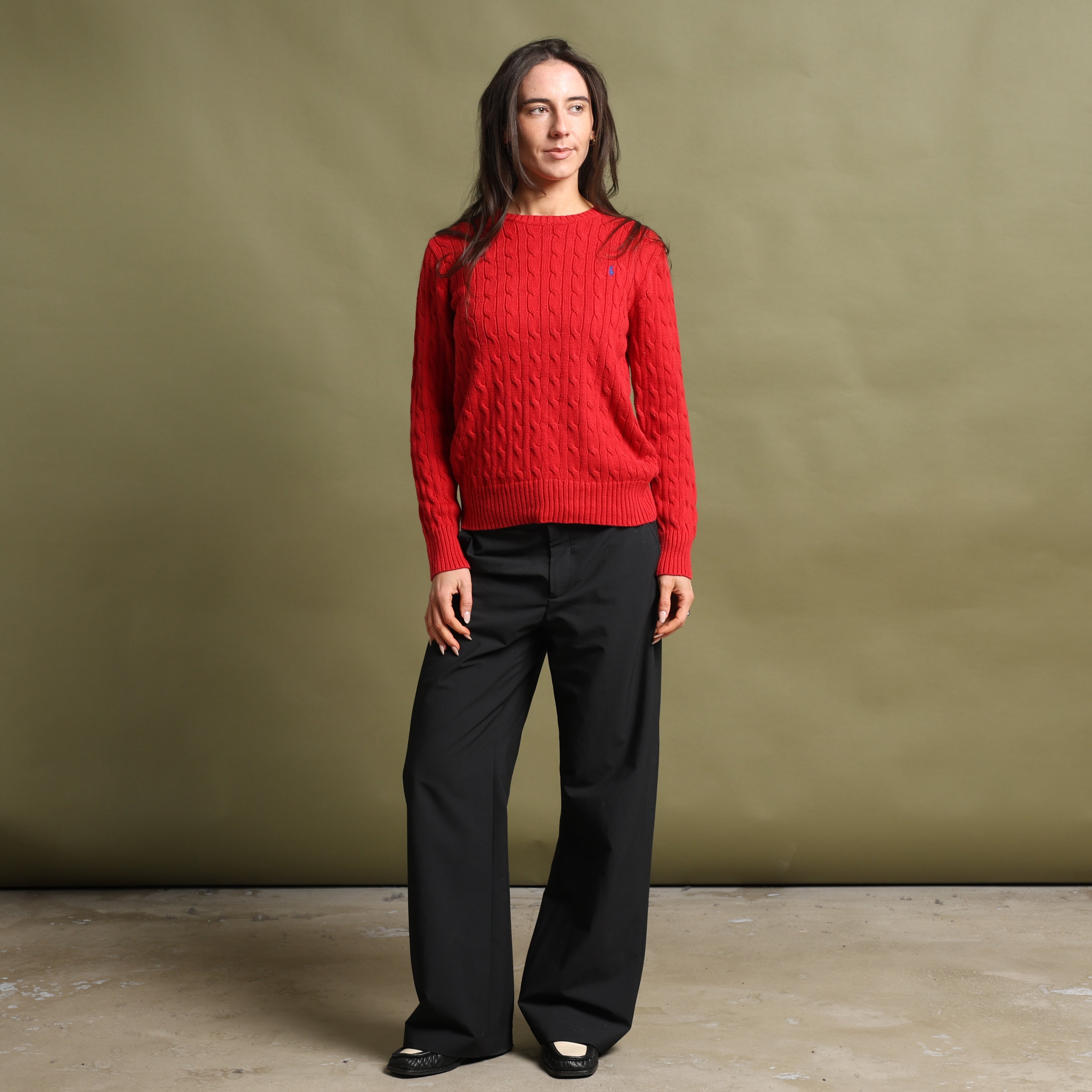 Vintage Polo Ralph Lauren Jumper L Red Cotton