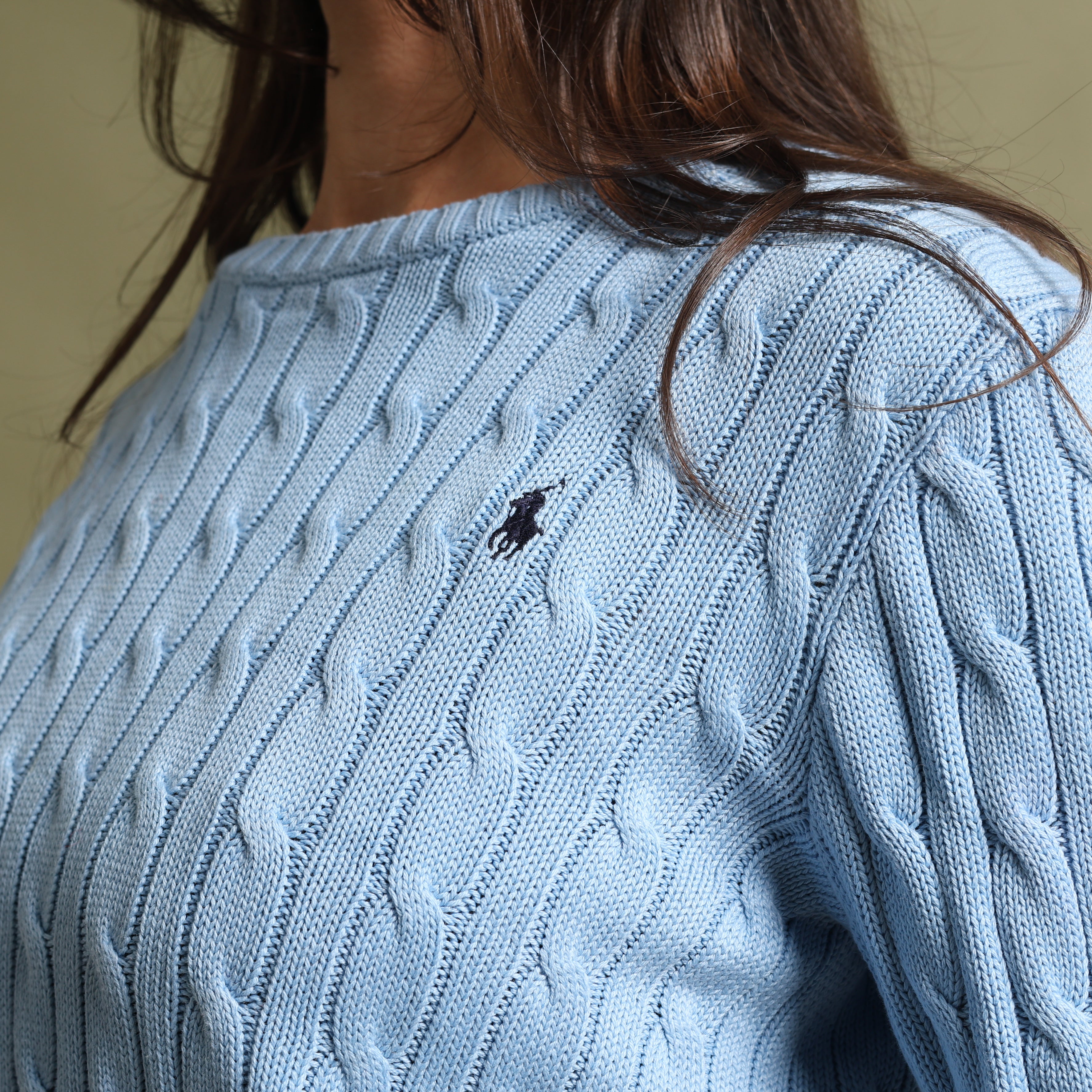 Vintage Polo Ralph Lauren Jumper M Baby Blue Cotton