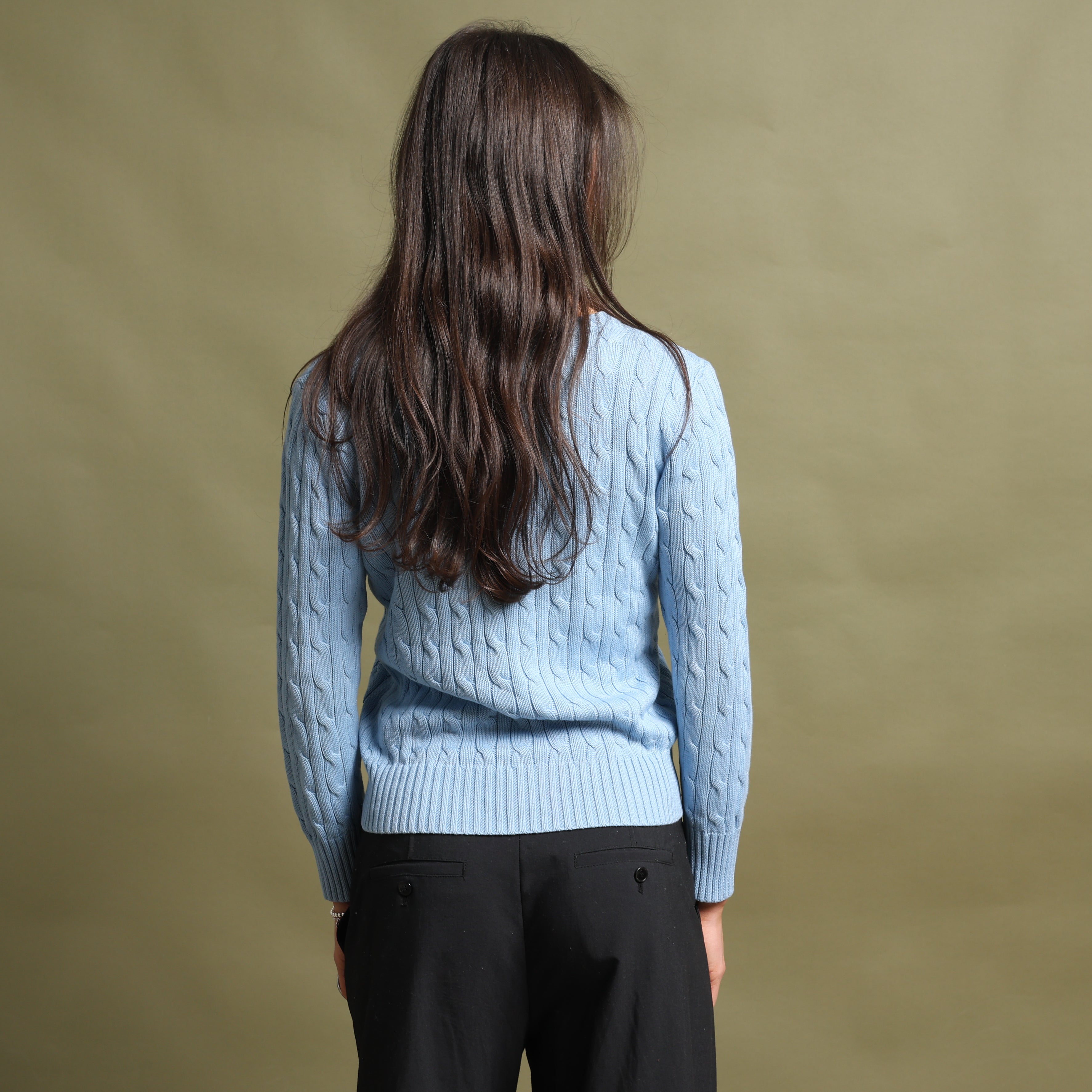 Vintage Polo Ralph Lauren Jumper M Baby Blue Cotton