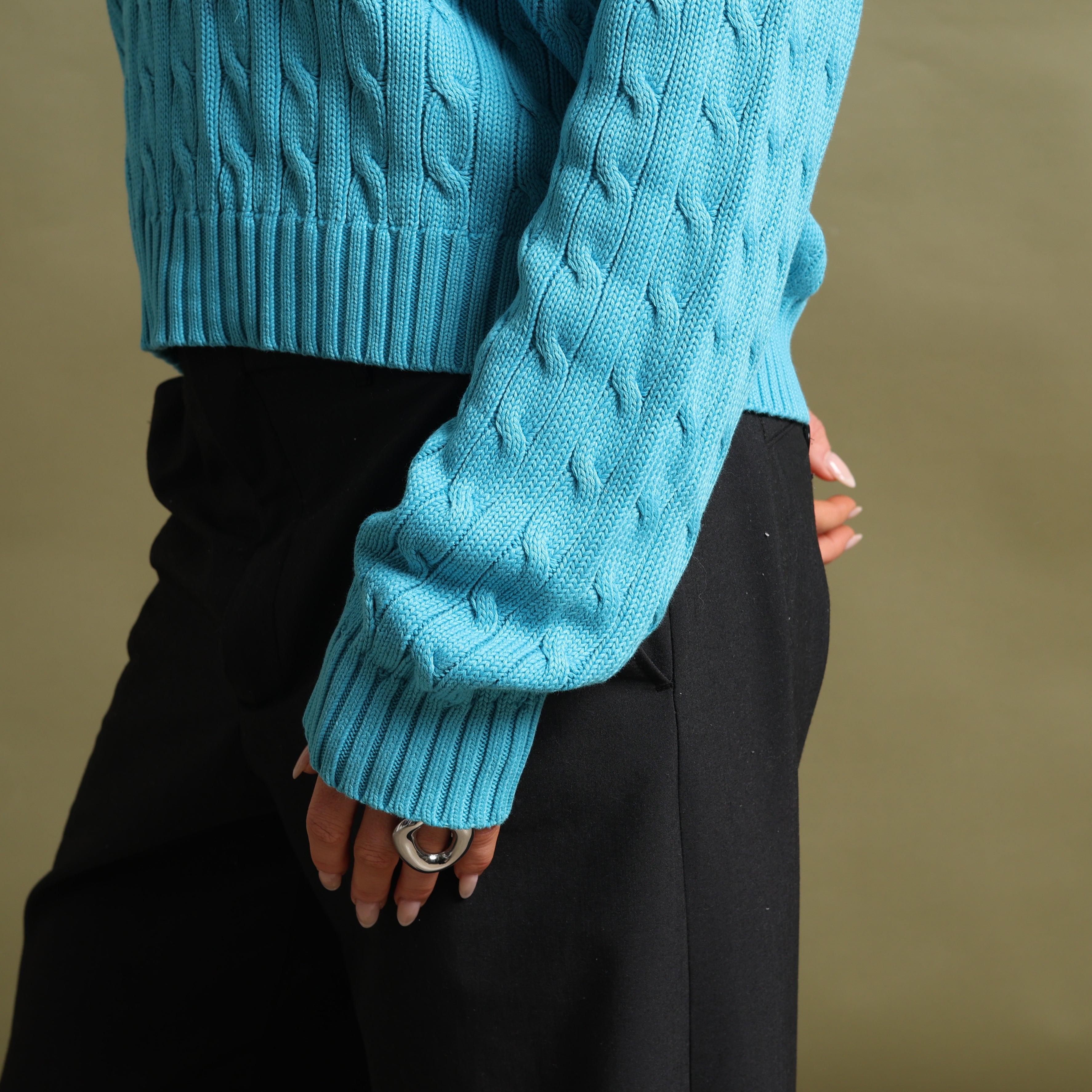 Vintage Ralph Lauren Jumper L Blue Cotton