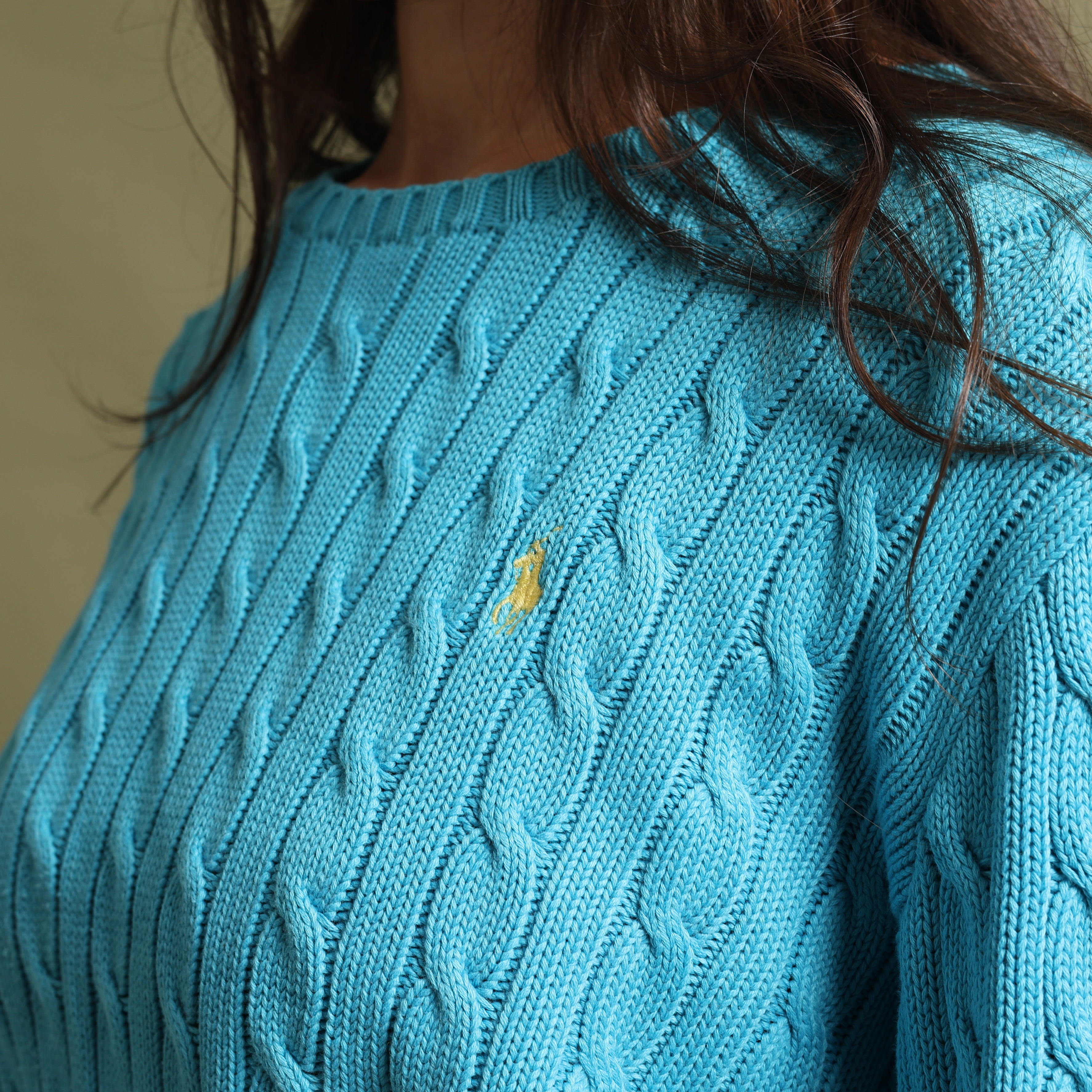 Vintage Ralph Lauren Jumper L Blue Cotton