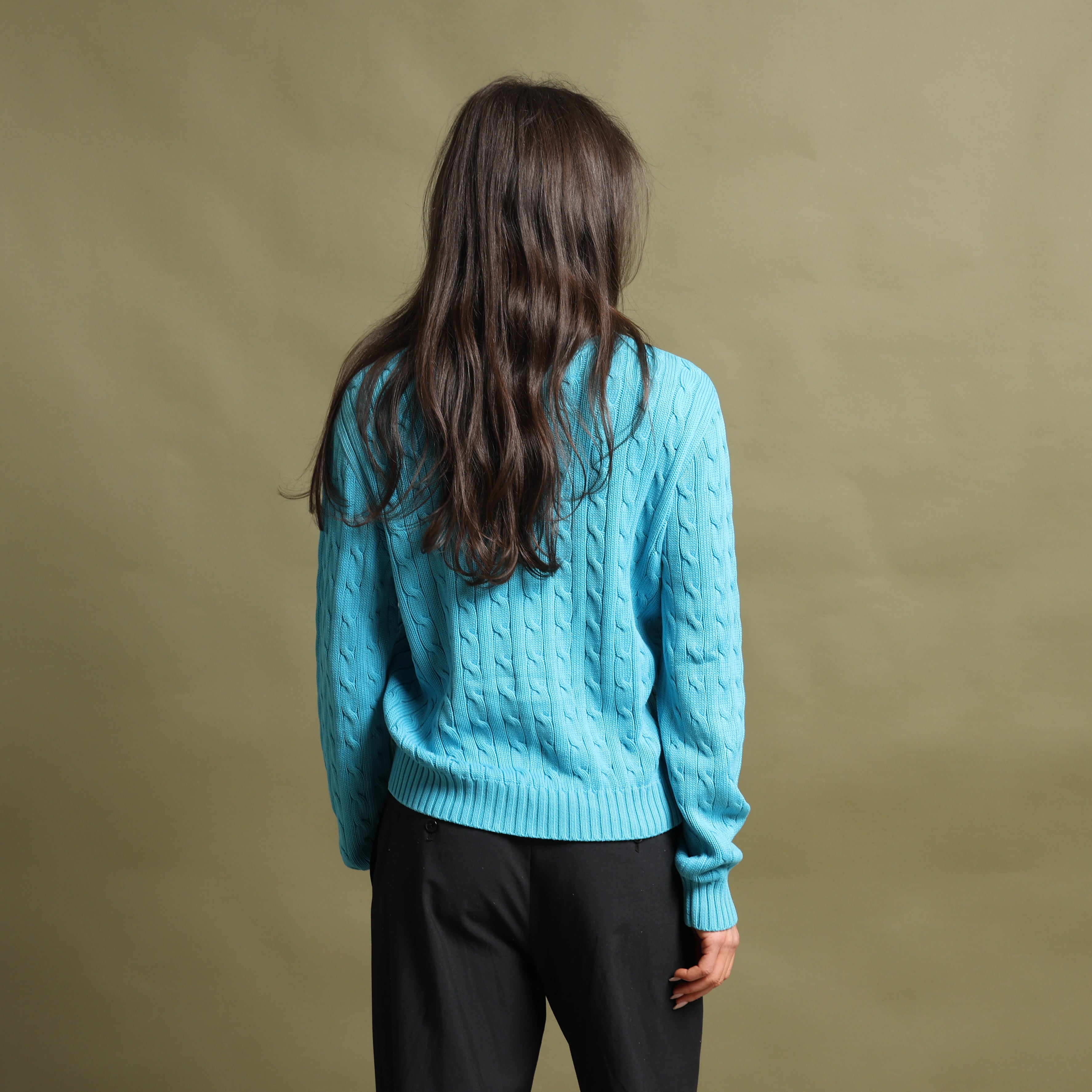 Vintage Ralph Lauren Jumper L Blue Cotton