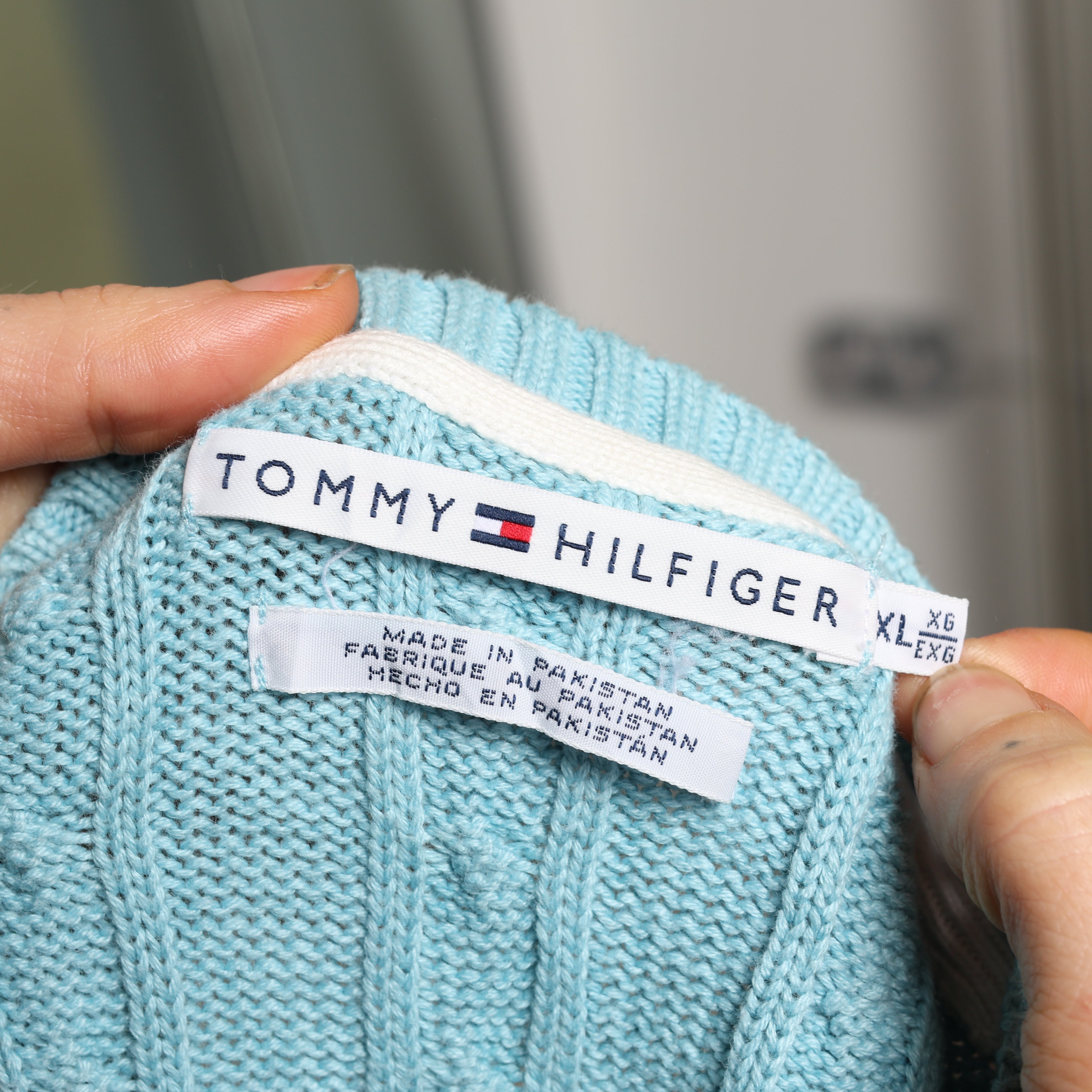 Vintage Tommy Hilfiger Jumper XL Blue Cotton