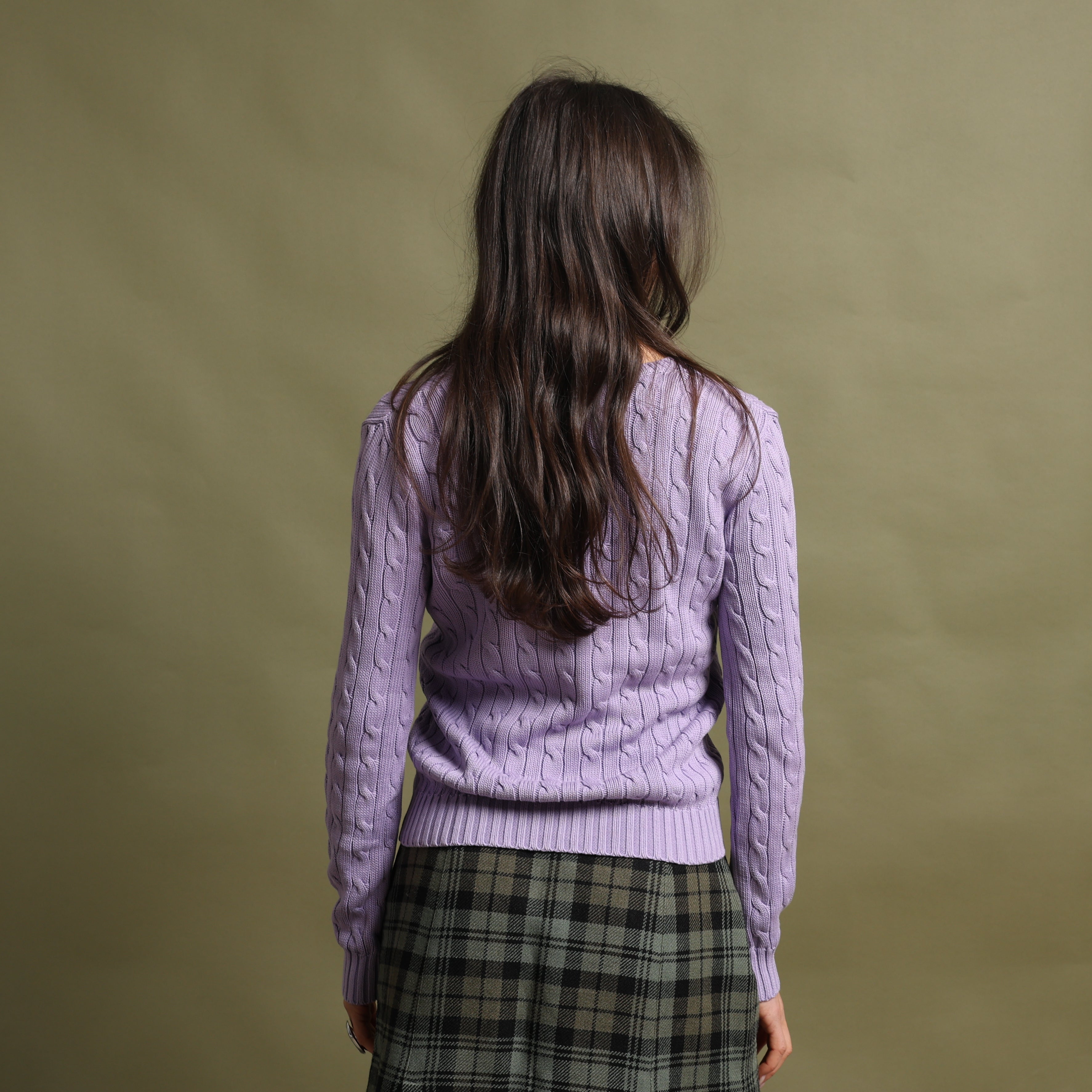 Vintage Polo Ralph Lauren V-Neck Jumper  M Purple Cotton