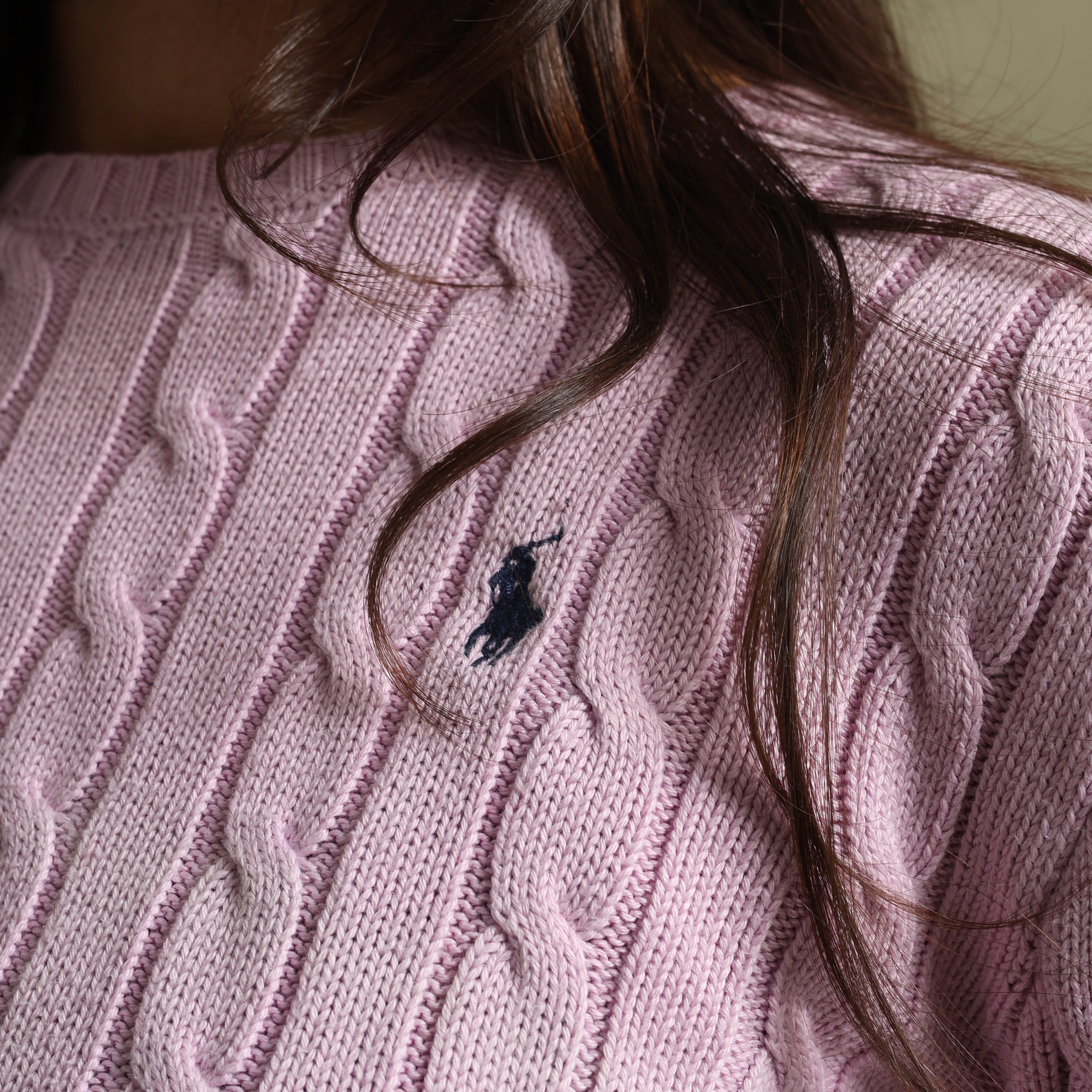 Vintage Polo Ralph Lauren Jumper M Pink Cotton