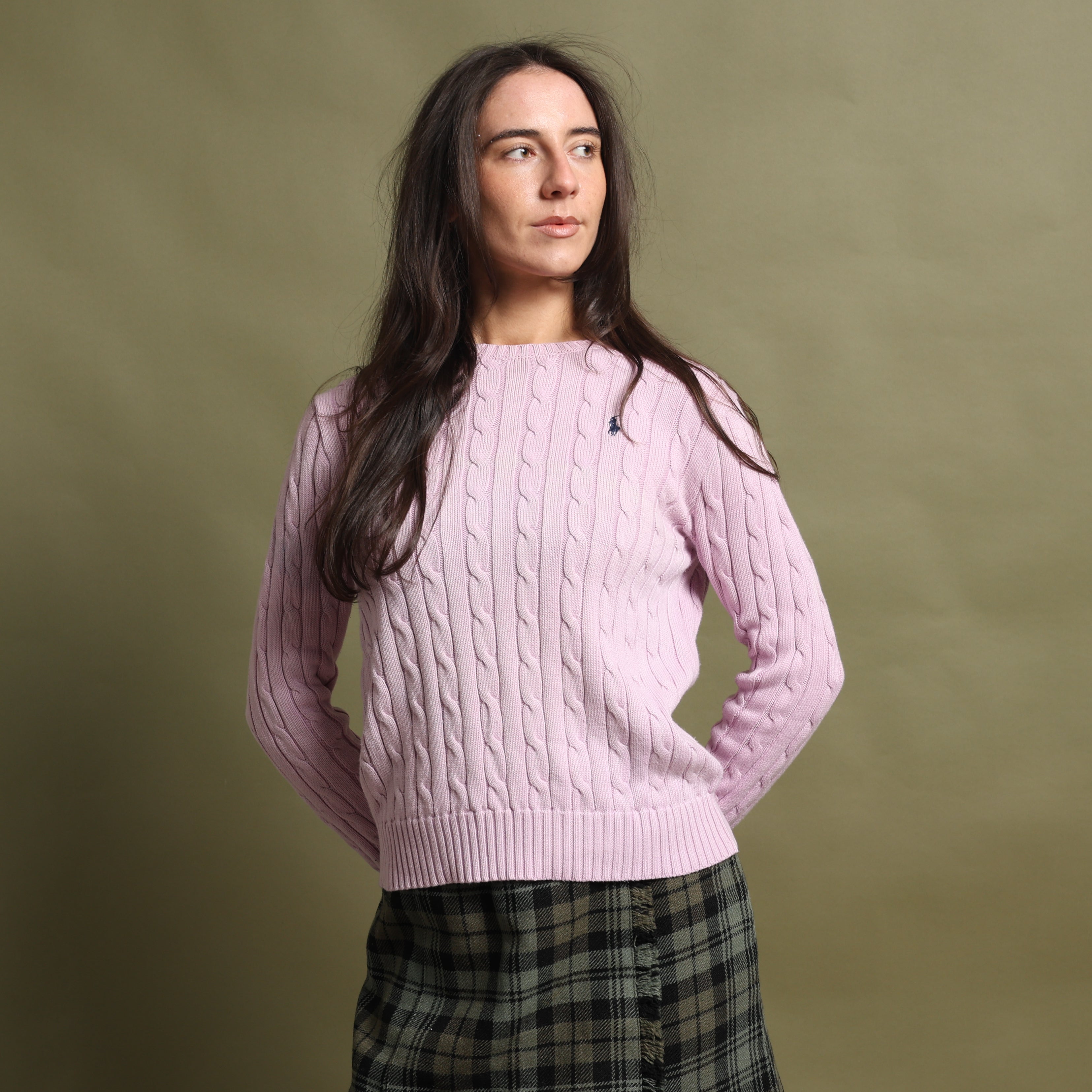 Vintage Polo Ralph Lauren Jumper M Pink Cotton