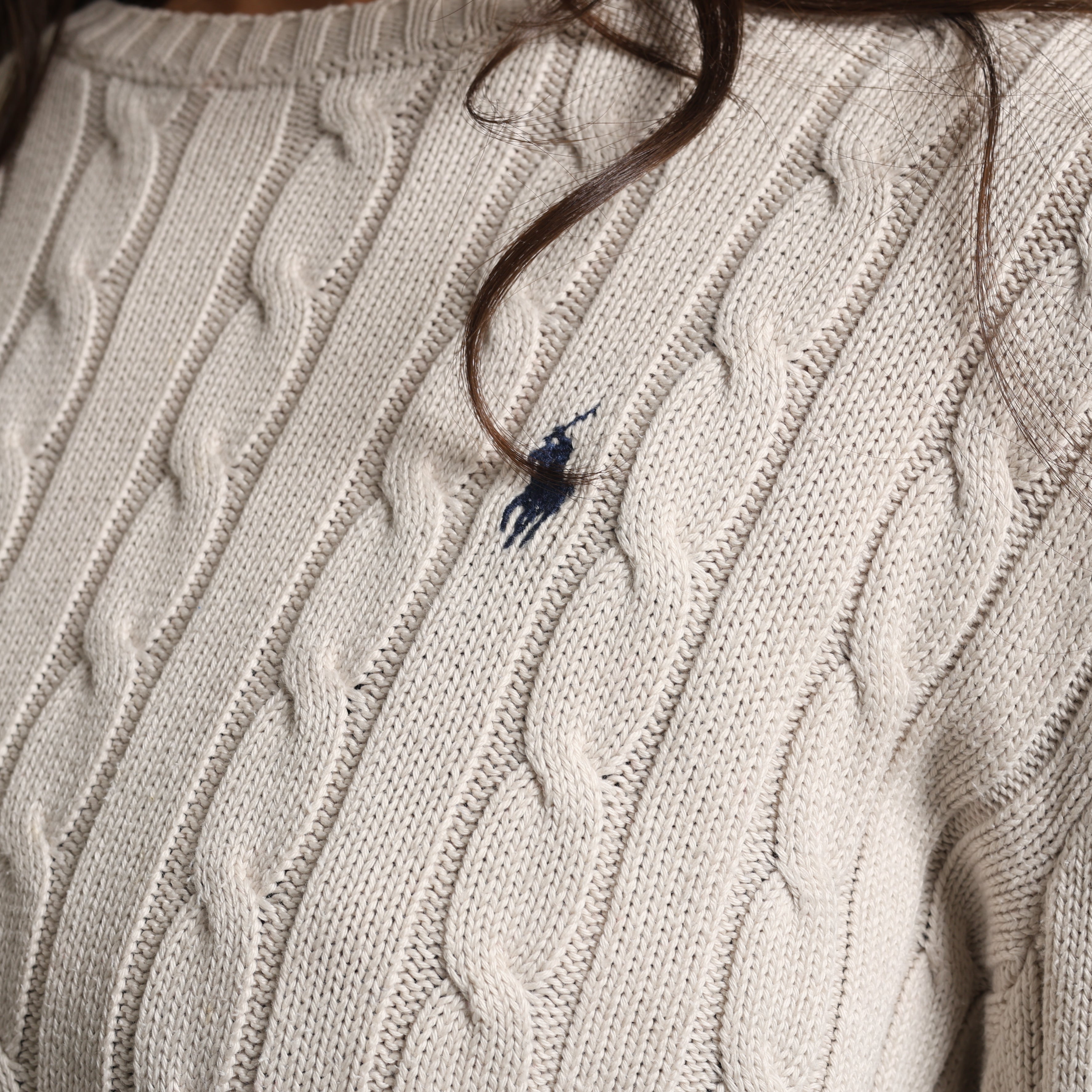 Vintage Polo Ralph Lauren Jumper L Cream Cotton