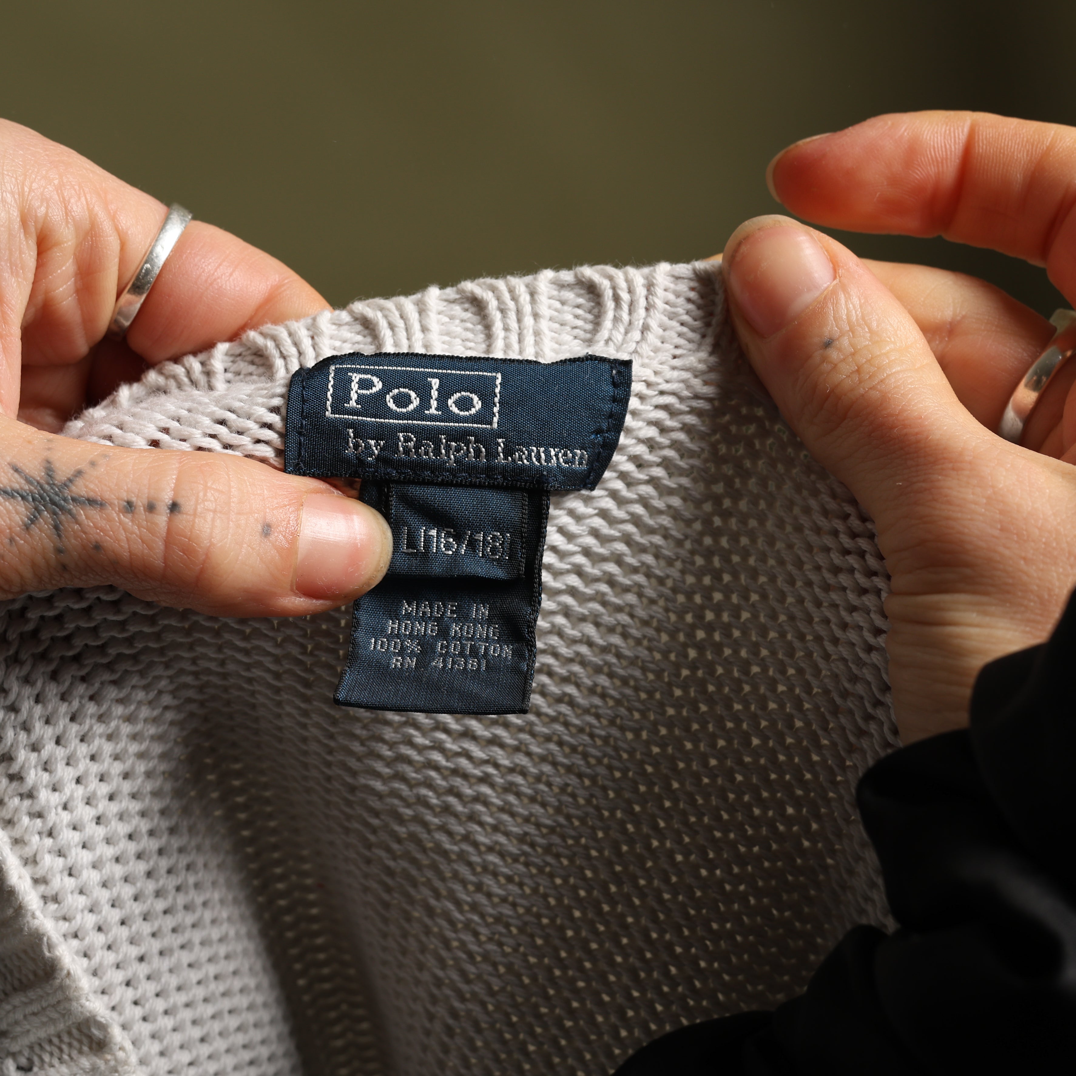 Vintage Polo Ralph Lauren Jumper S Cream Cotton
