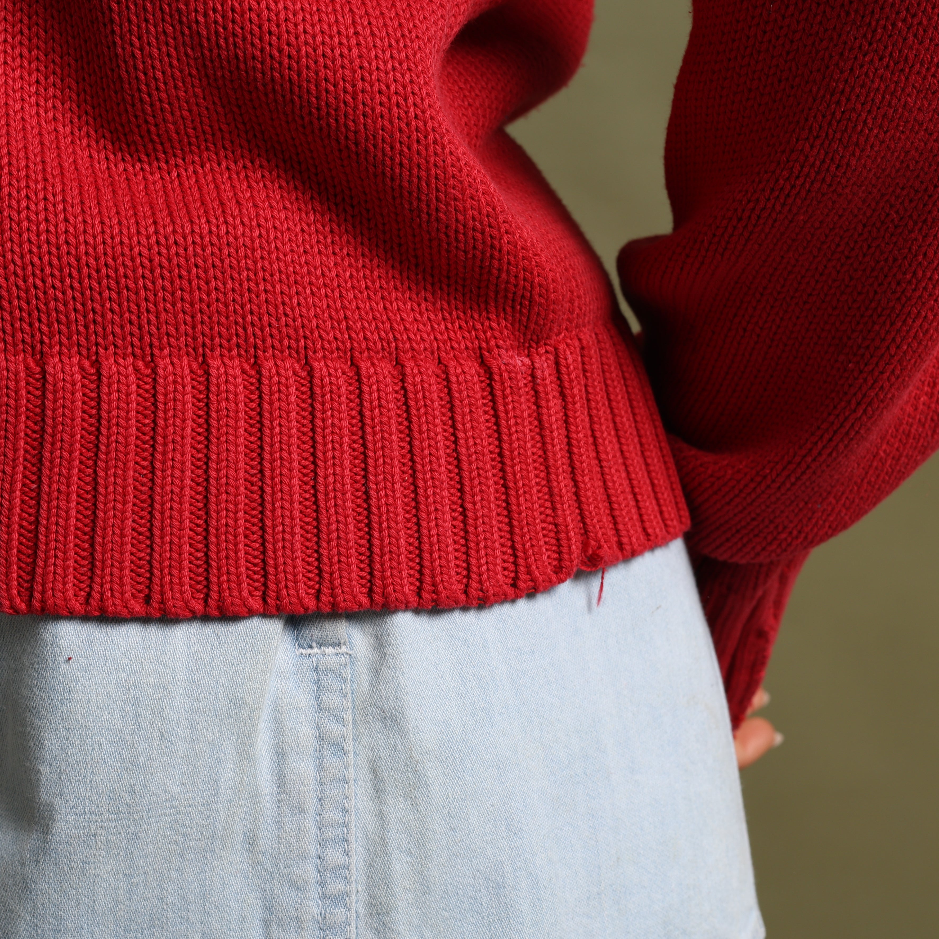 Vintage Polo Ralph Lauren Jumper L Coral Red Cotton