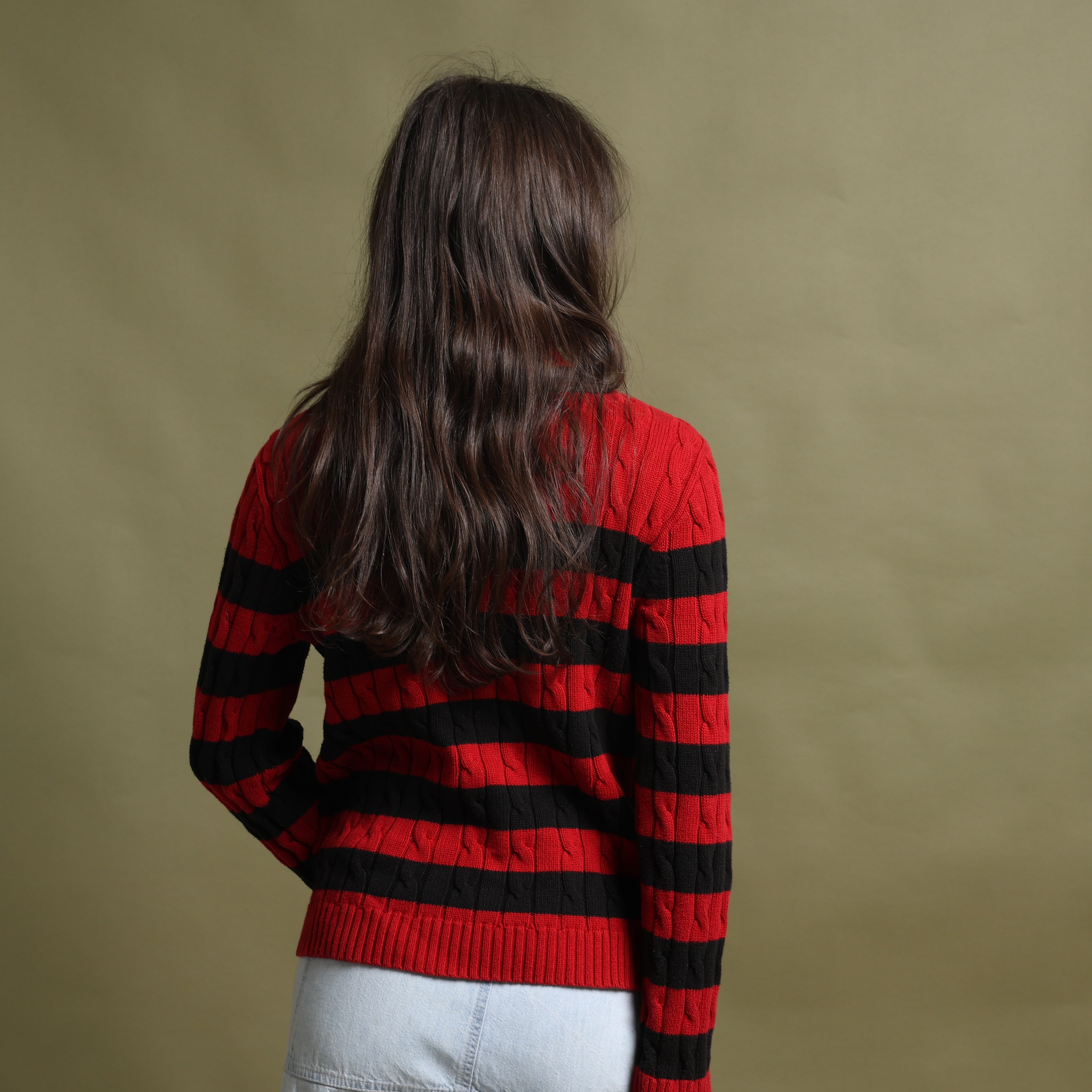 Vintage Chaps Turtleneck Jumper M Black Cotton
