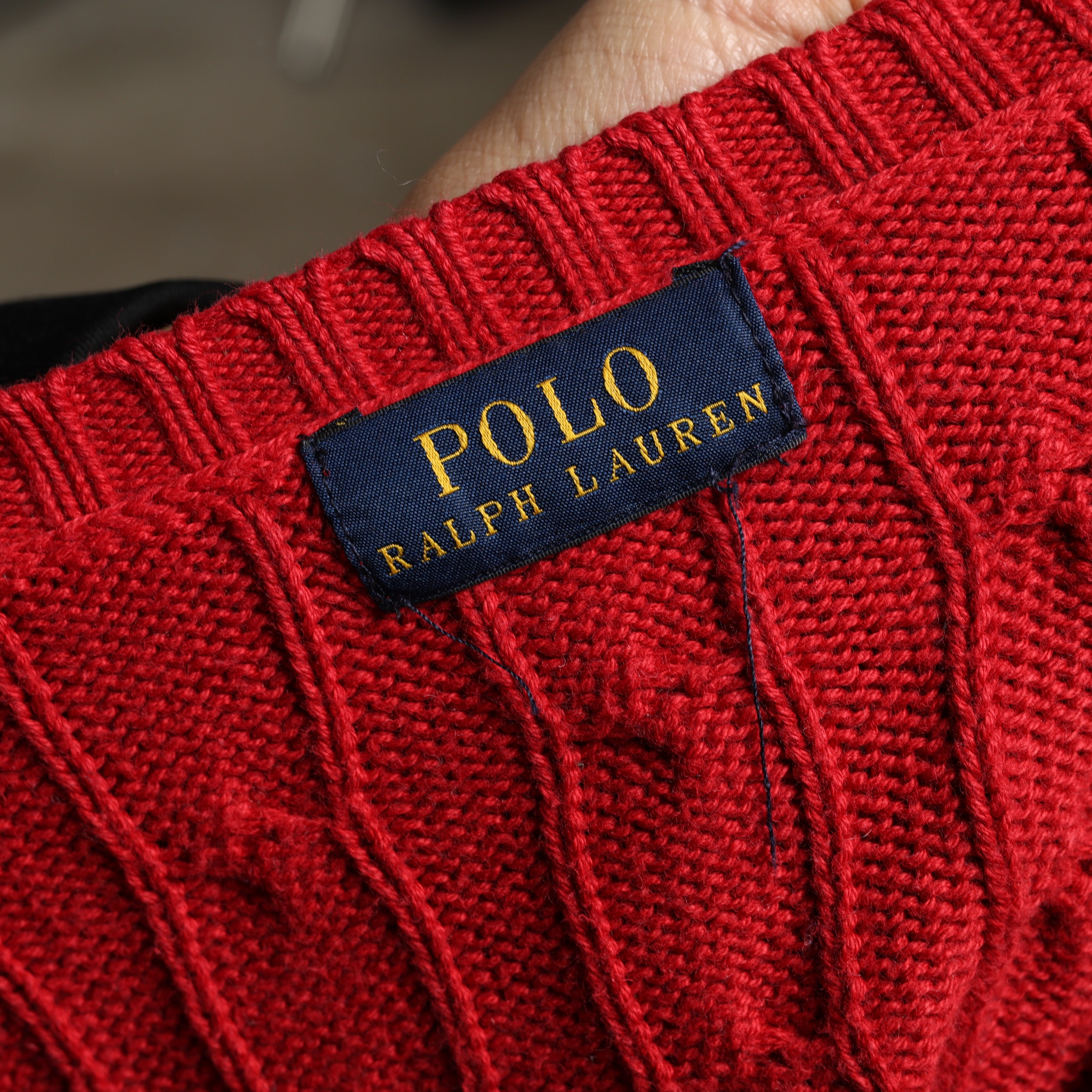 Vintage Polo Ralph Lauren Jumper L Red Cotton