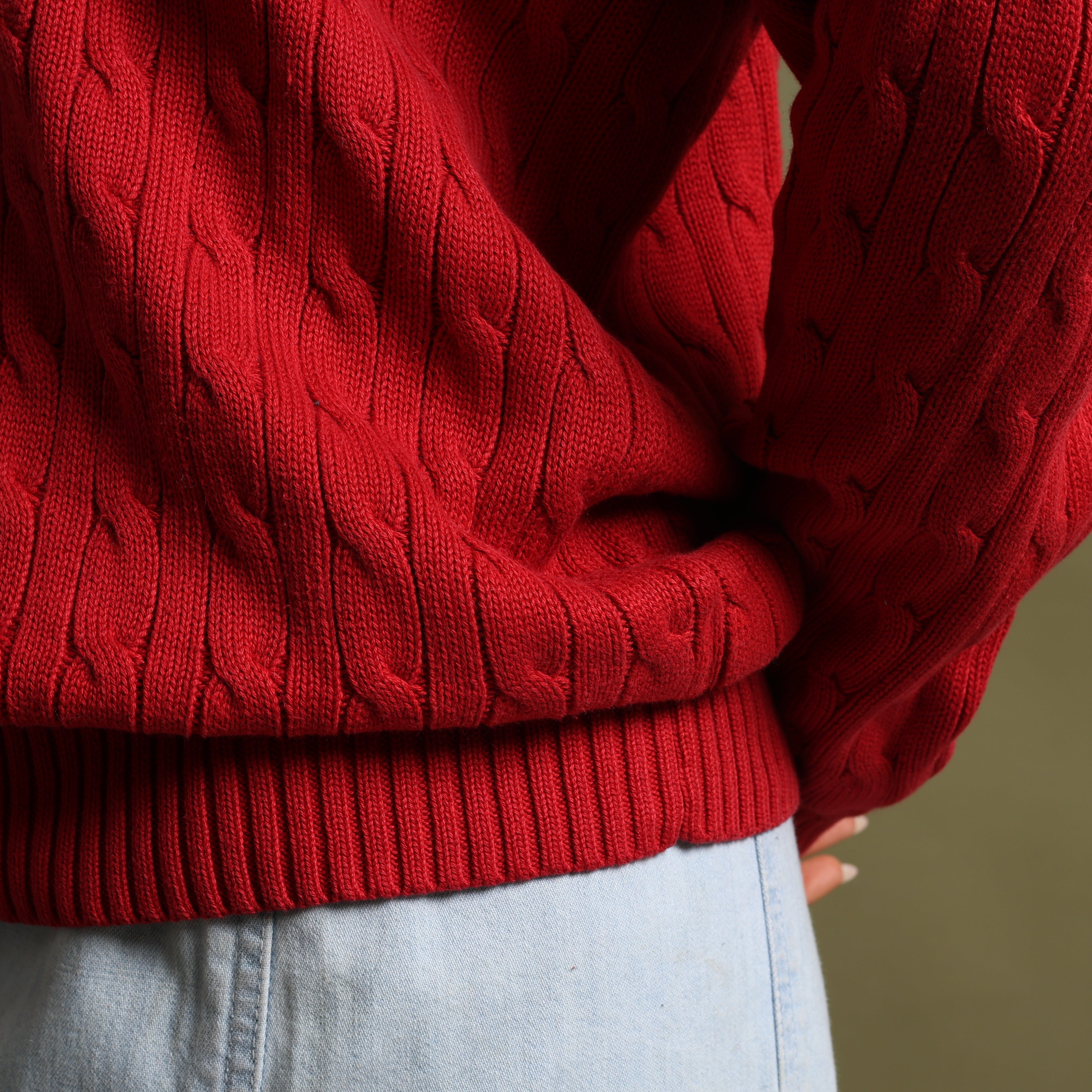 Vintage Polo Ralph Lauren Jumper L Red Cotton