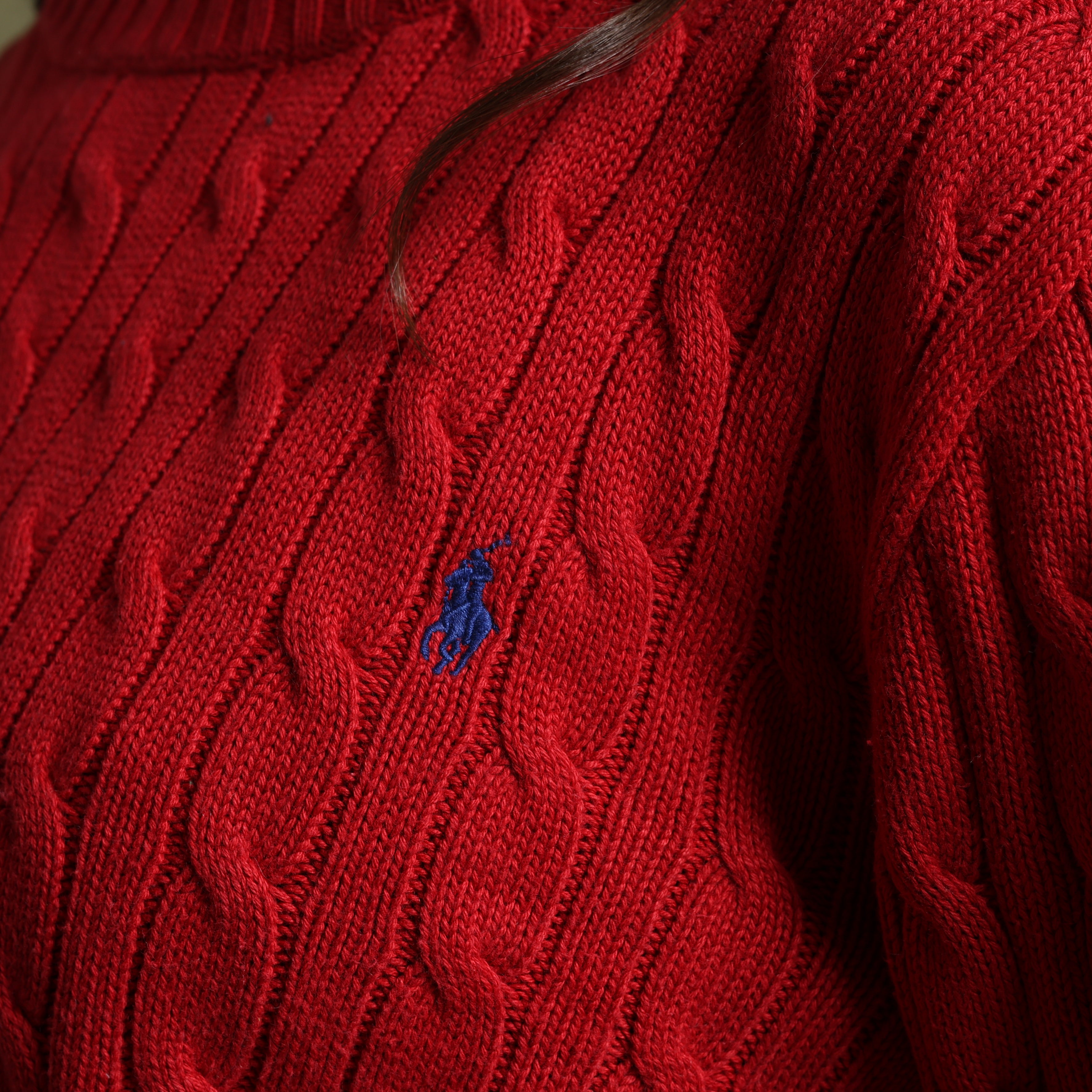 Vintage Polo Ralph Lauren Jumper L Red Cotton
