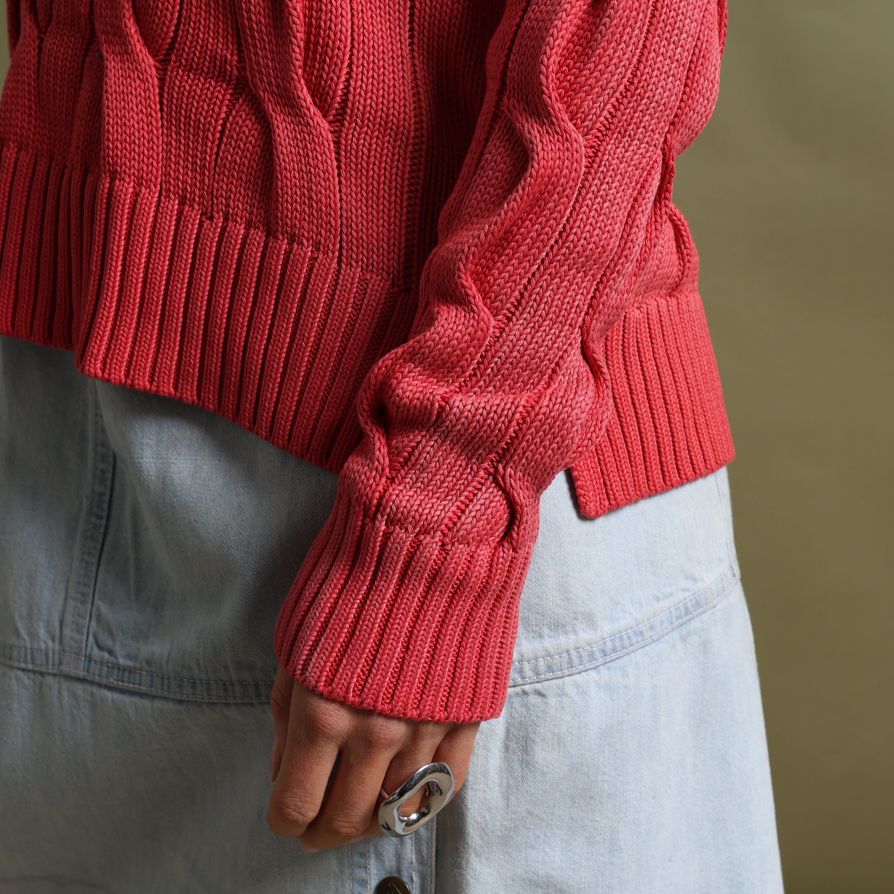 Vintage Polo Ralph Lauren Jumper S Coral Red Cotton