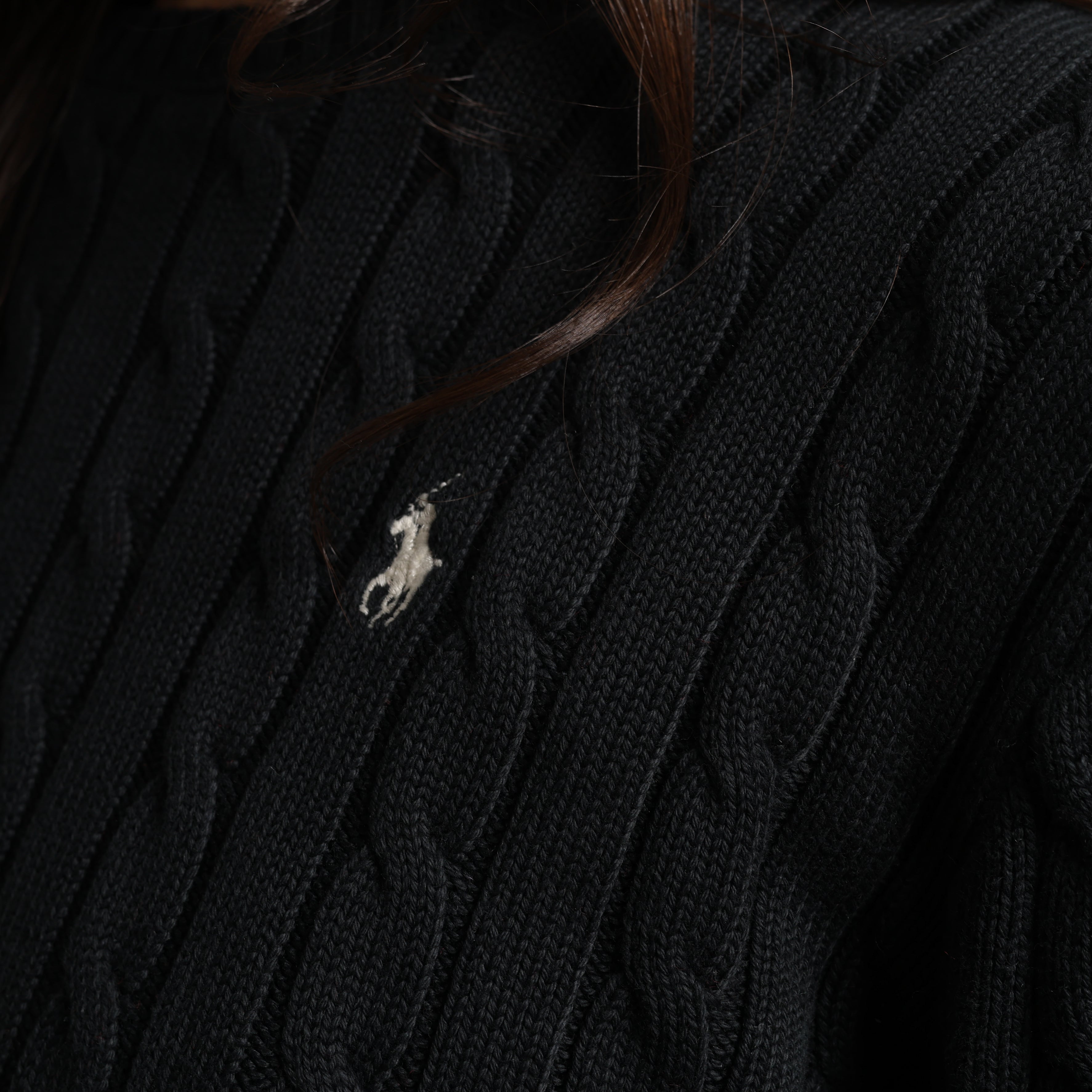Vintage Polo Ralph Lauren Jumper L Black Cotton