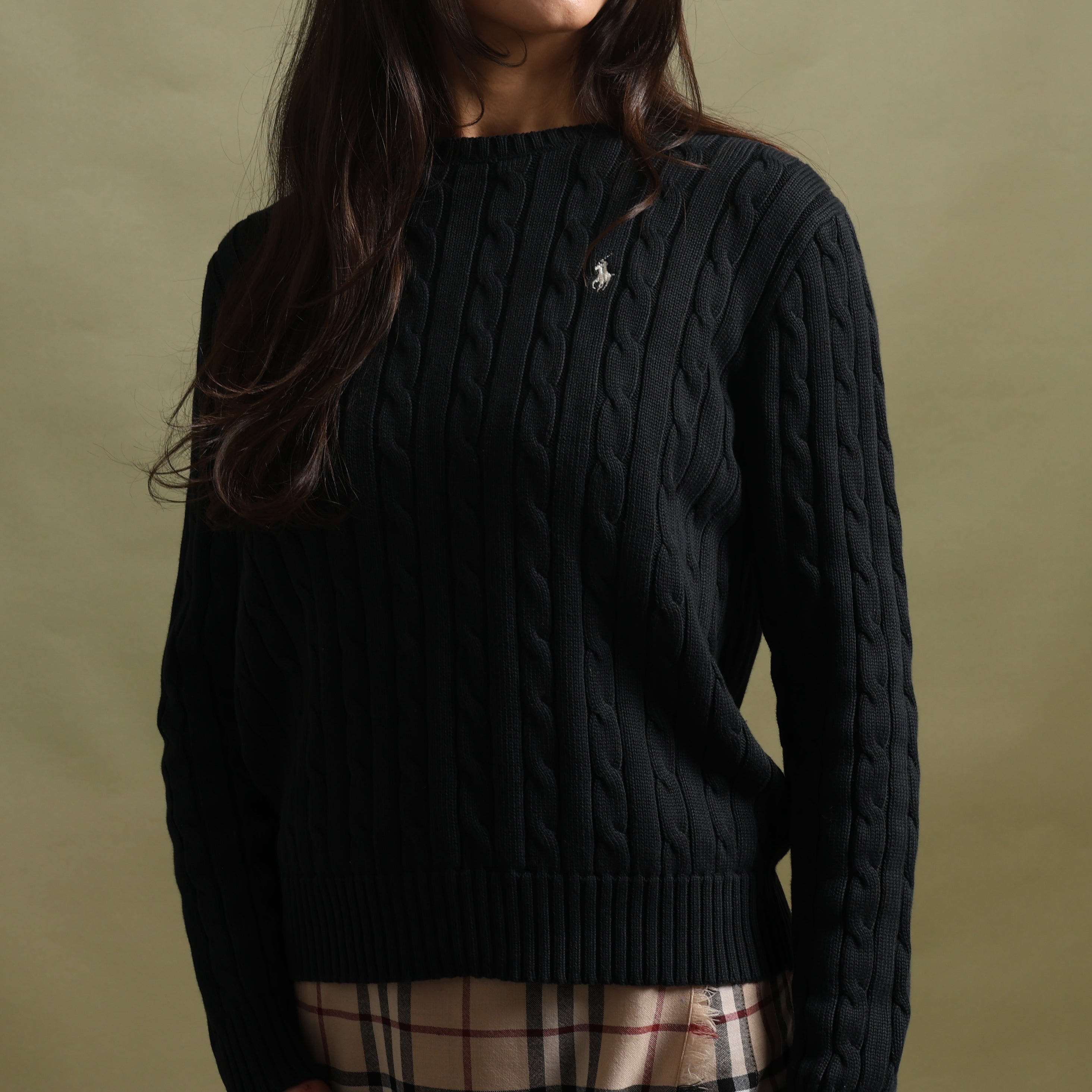 Vintage Polo Ralph Lauren Jumper L Black Cotton