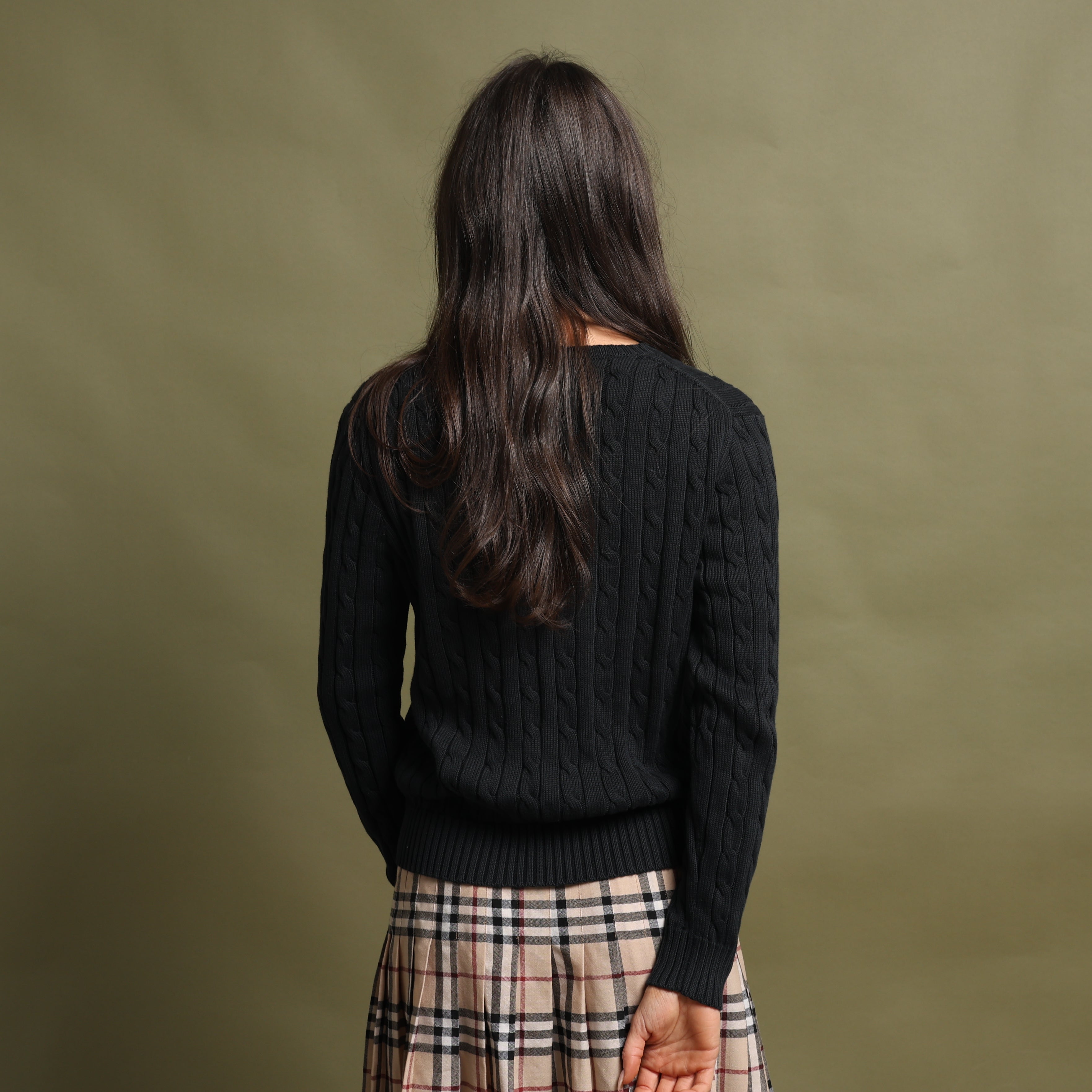 Vintage Polo Ralph Lauren Jumper L Black Cotton