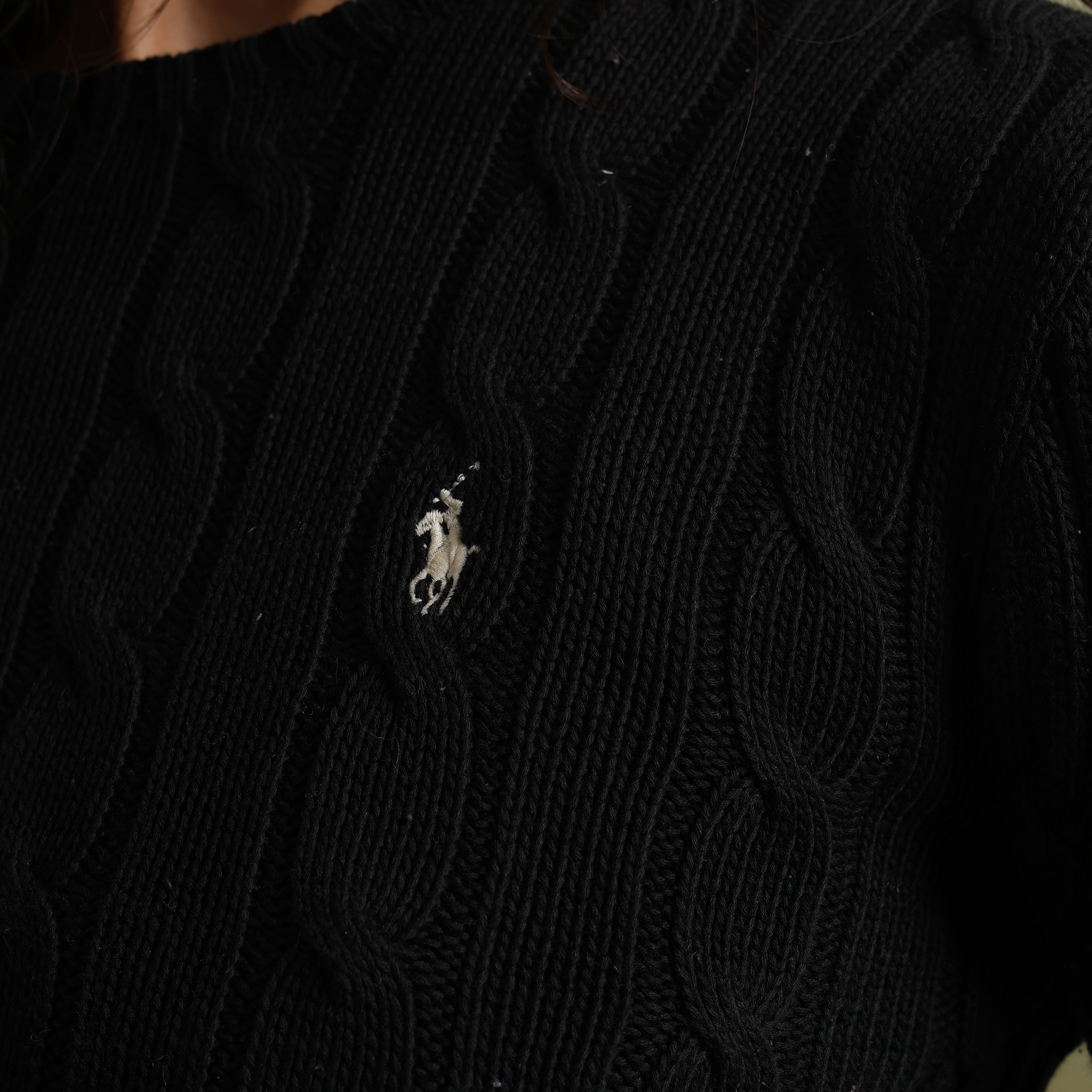 Vintage Polo Ralph Lauren Jumper XS Black Cotton