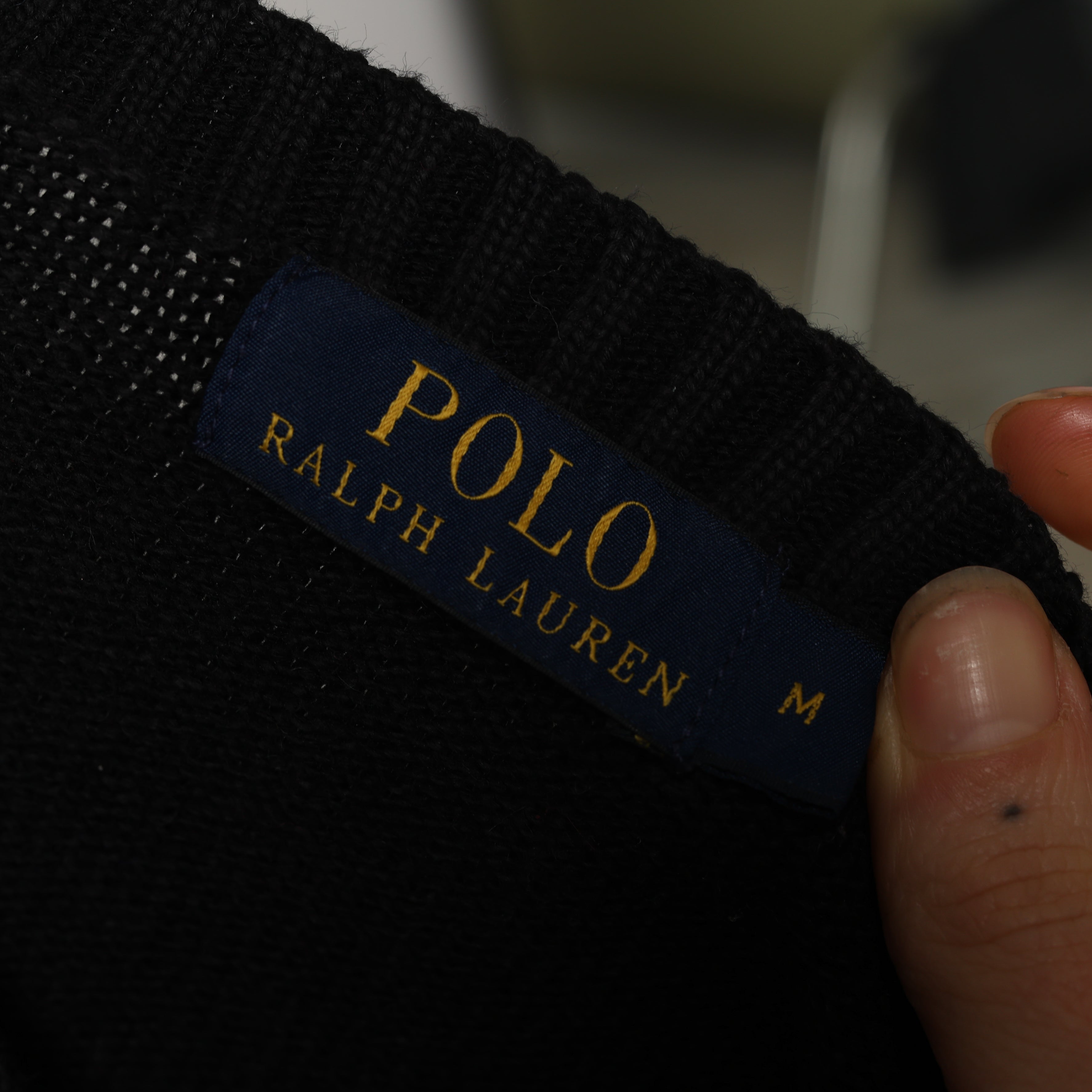 Vintage Polo Ralph Lauren Jumper L Black Cotton